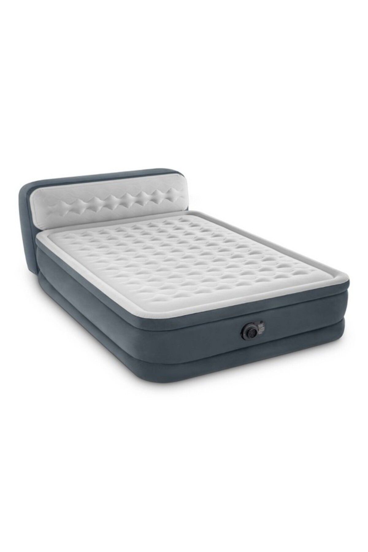 Intex-Queen Dura-Beam Plush Headboard Airbed with Built-in Pump 2