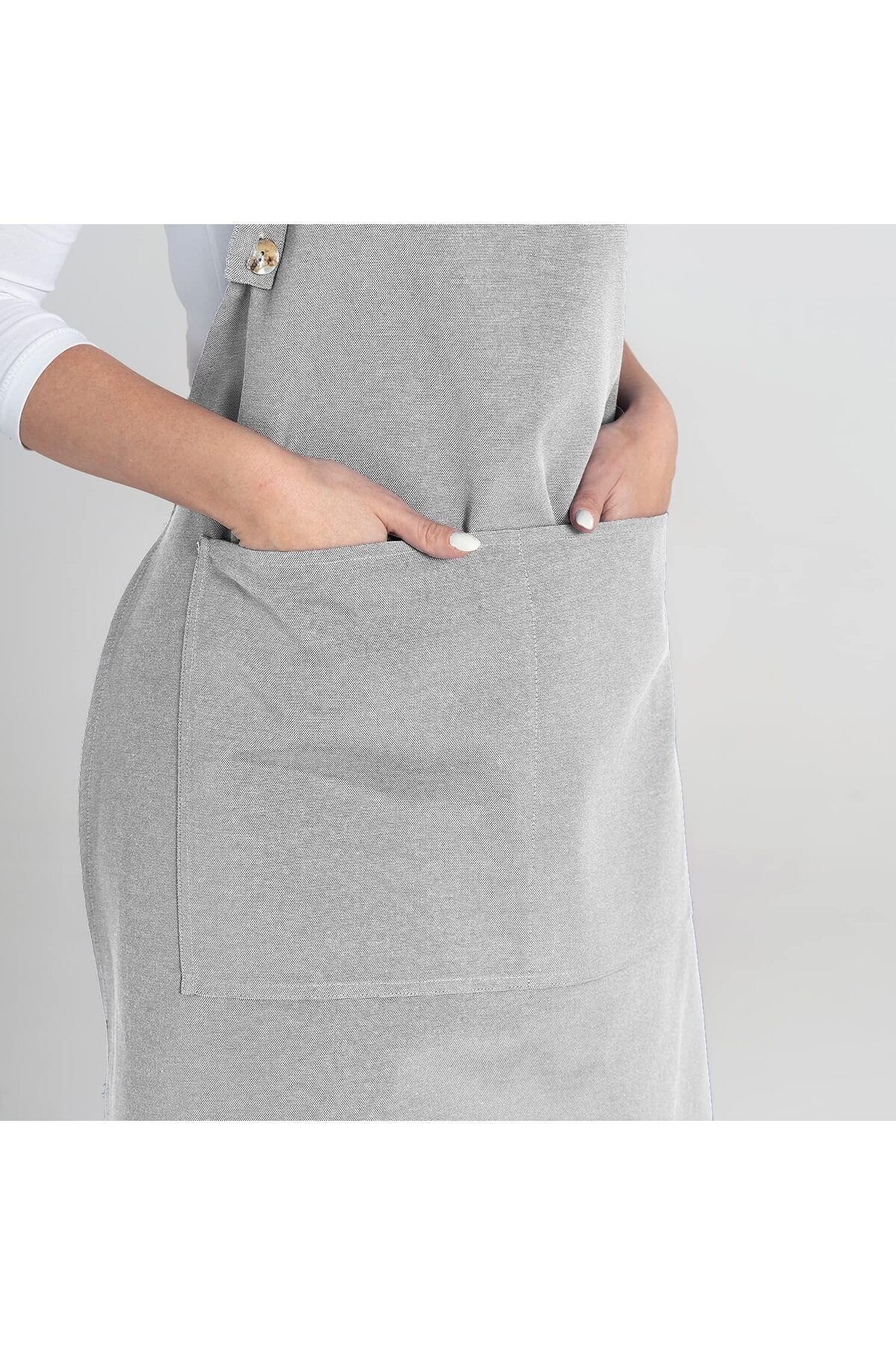 TOSHE-Kitchen Apron & Gloves - Gray - Cotton–Polyester 6