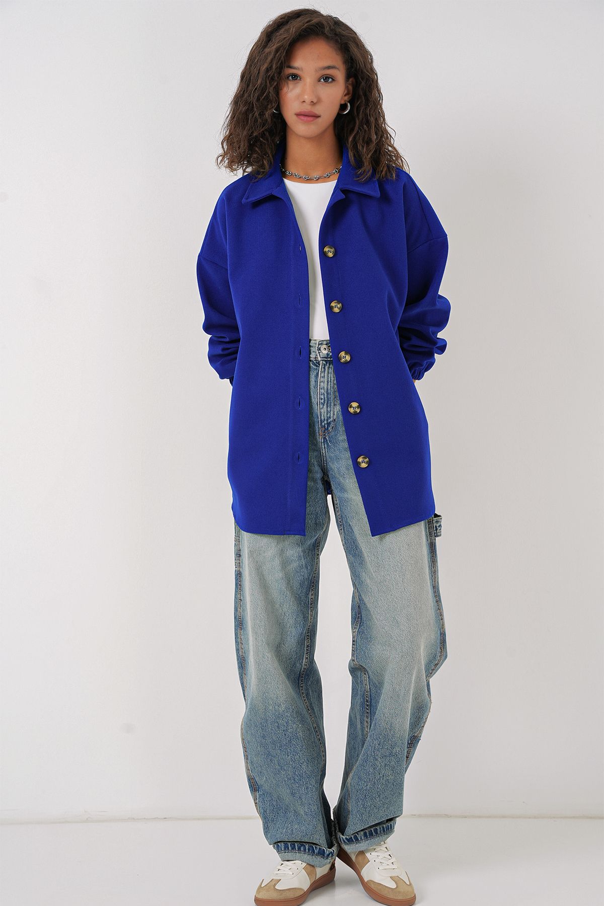 Bigdart-0674 Oversize Shirt with Pockets - Saks 2