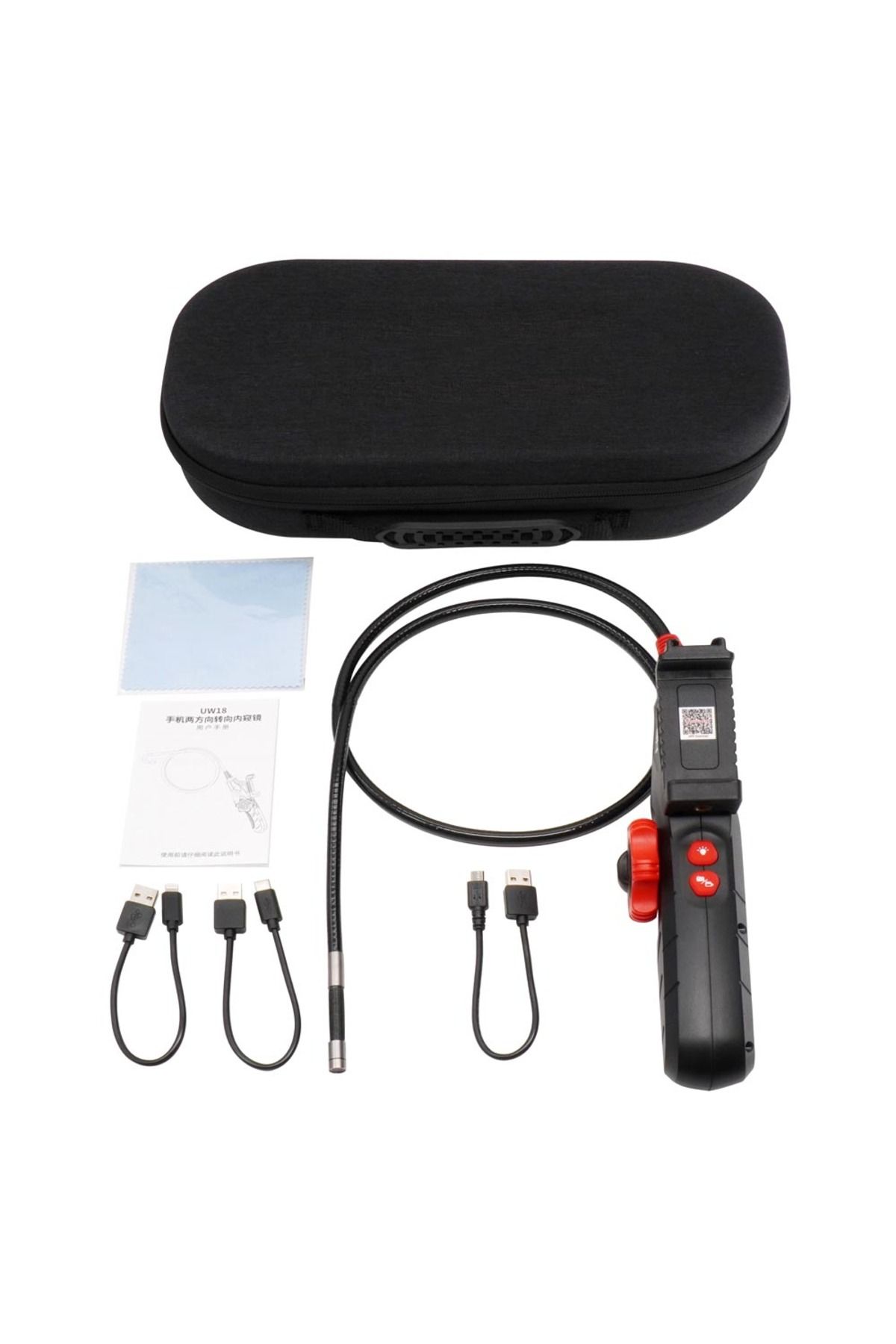 QBH UW18MP60 360 Derece Hd Görünüm Yılan Kamera Boroskop Endoskop
