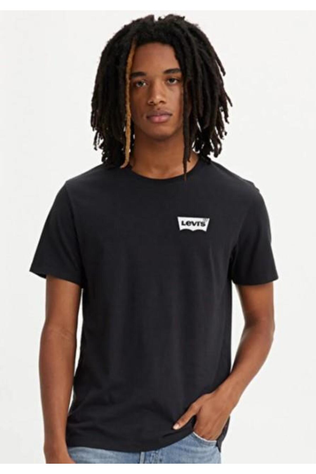 تی‌شرت مردانه مشکی طرح‌دار Levis یقه گرد A2823-0260 لیوایز تی شرت Levi's