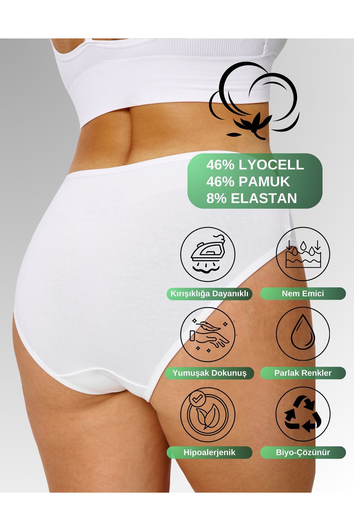 ALYA UNDERWEAR-Comfortable and Durable Underwear for Women - Lyocell Panties, Sweat-Absorbent, Lyosel 3