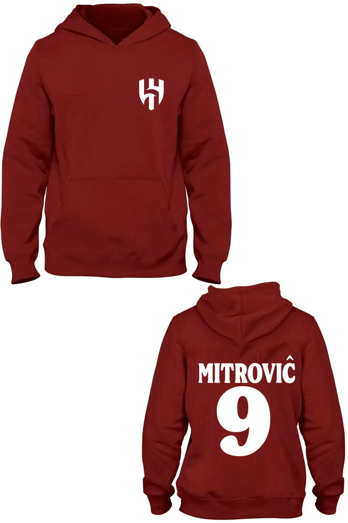 Pisa Art Al-Hilal Suudi Arabistan Mitrovic 9 Özel Tasarım Kapşonlu Sweatshirt