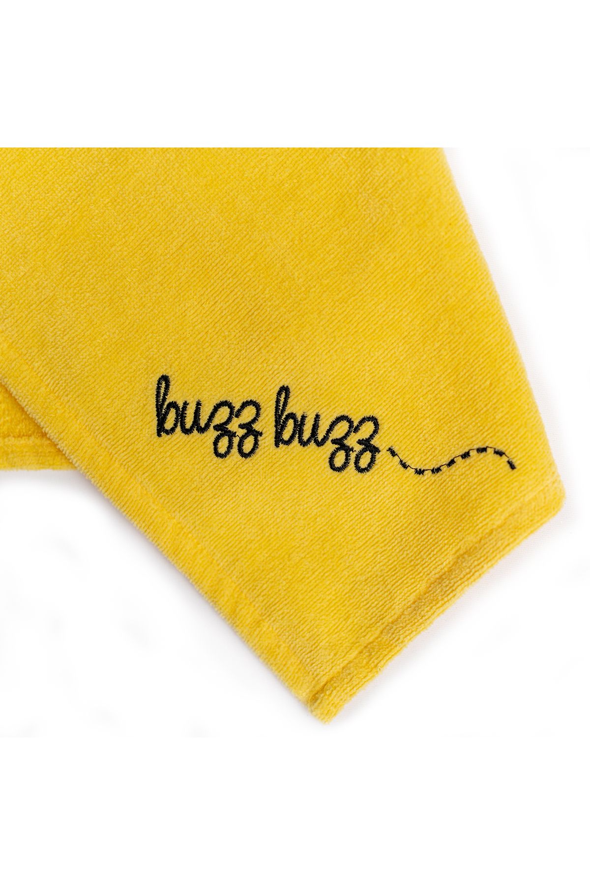 Milk & Moo-Milk&moo Bee Buzz Velvet Hooded Towel, 100% Cotton, For 0-2 Years, Soft And Absorbent, 70x120 Cm 6