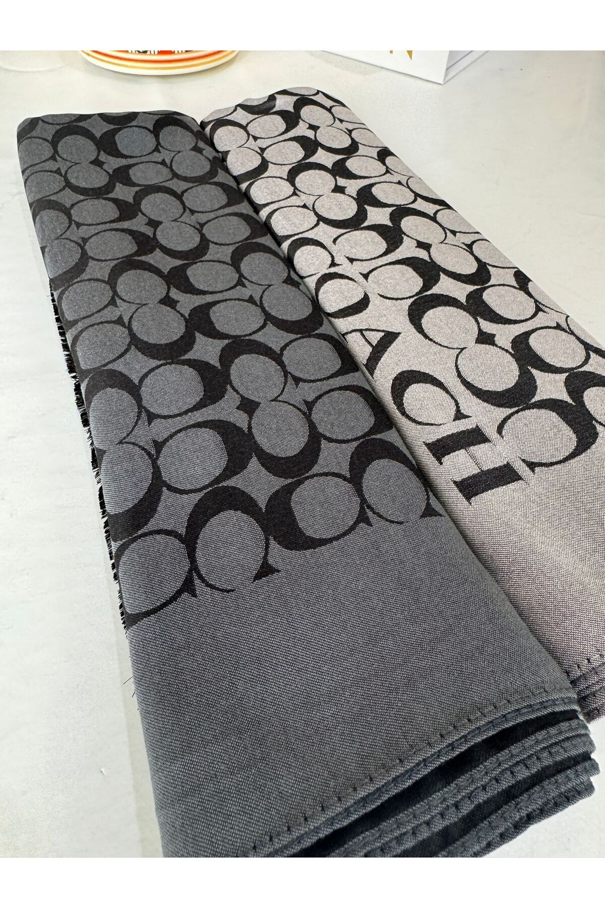 Oxygen Scarfs-C Pattern Silk Cashmere Double Sided Shawl 4