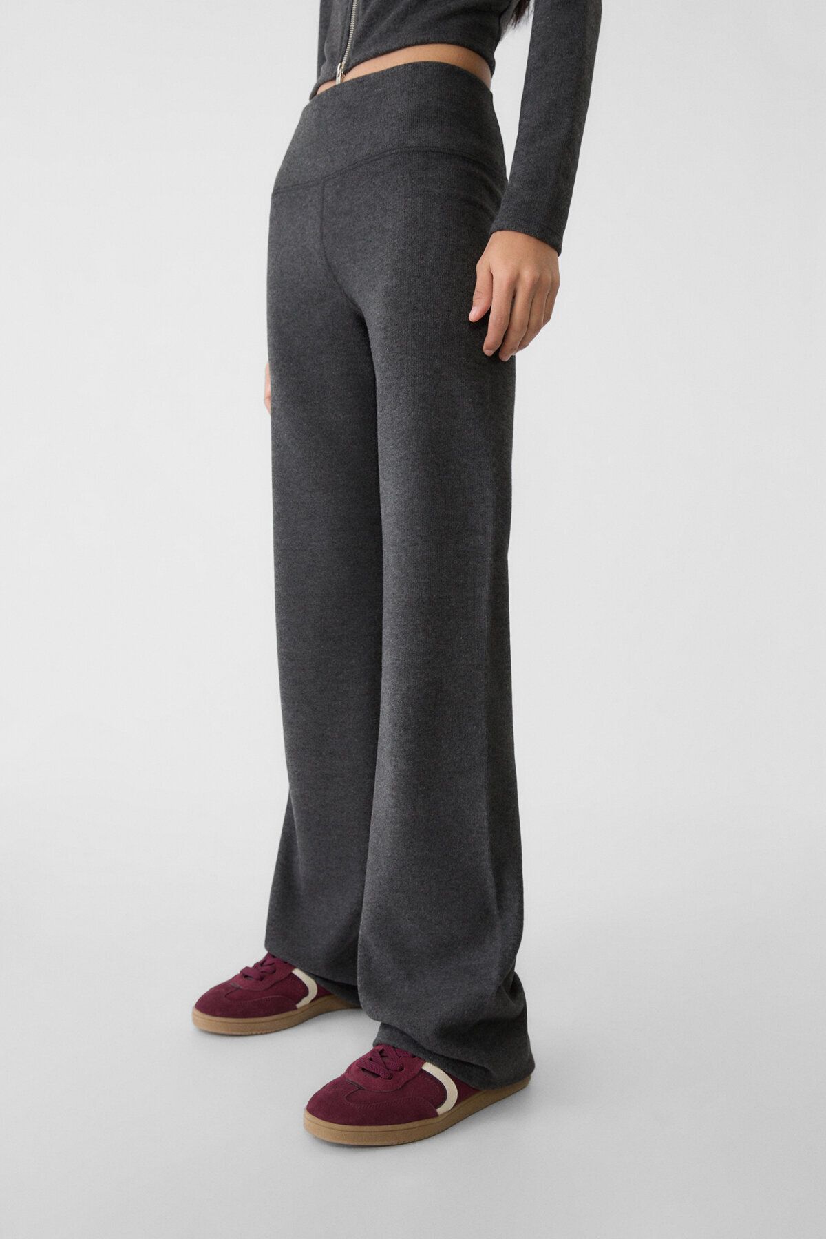 Stradivarius-Knitwear Palazzo Pants 2