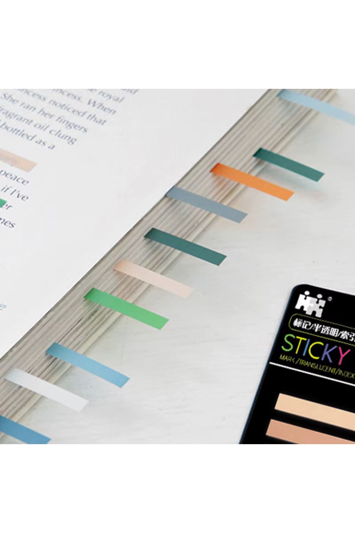 NaSaDAN-900 Sheets Stripe Transparent Sticky Postit Note Paper 3 Pack 5