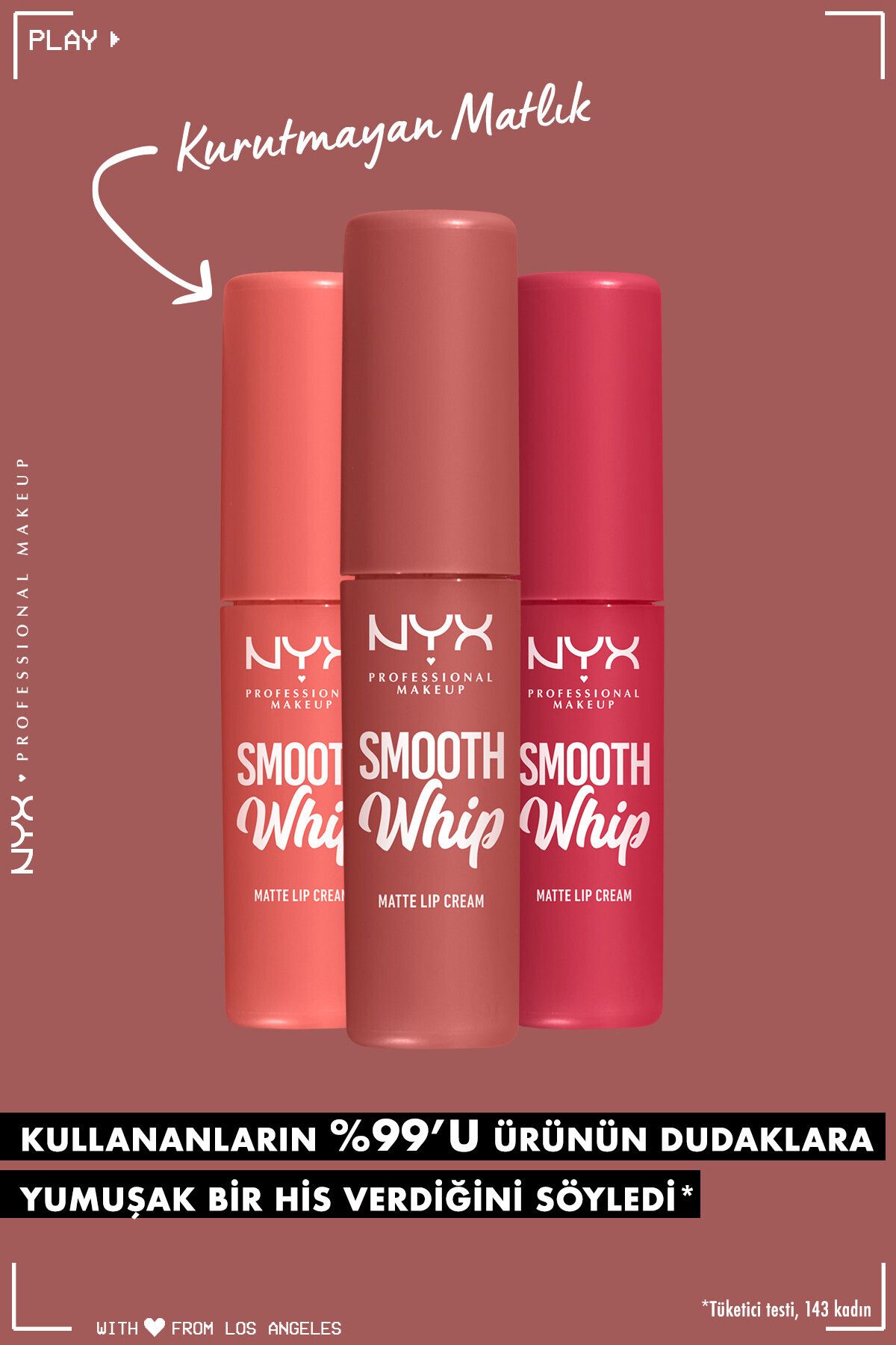 NYX Professional Makeup Smooth Whip Kremsi Likit Mat Ruj - Teddy Fluff-7