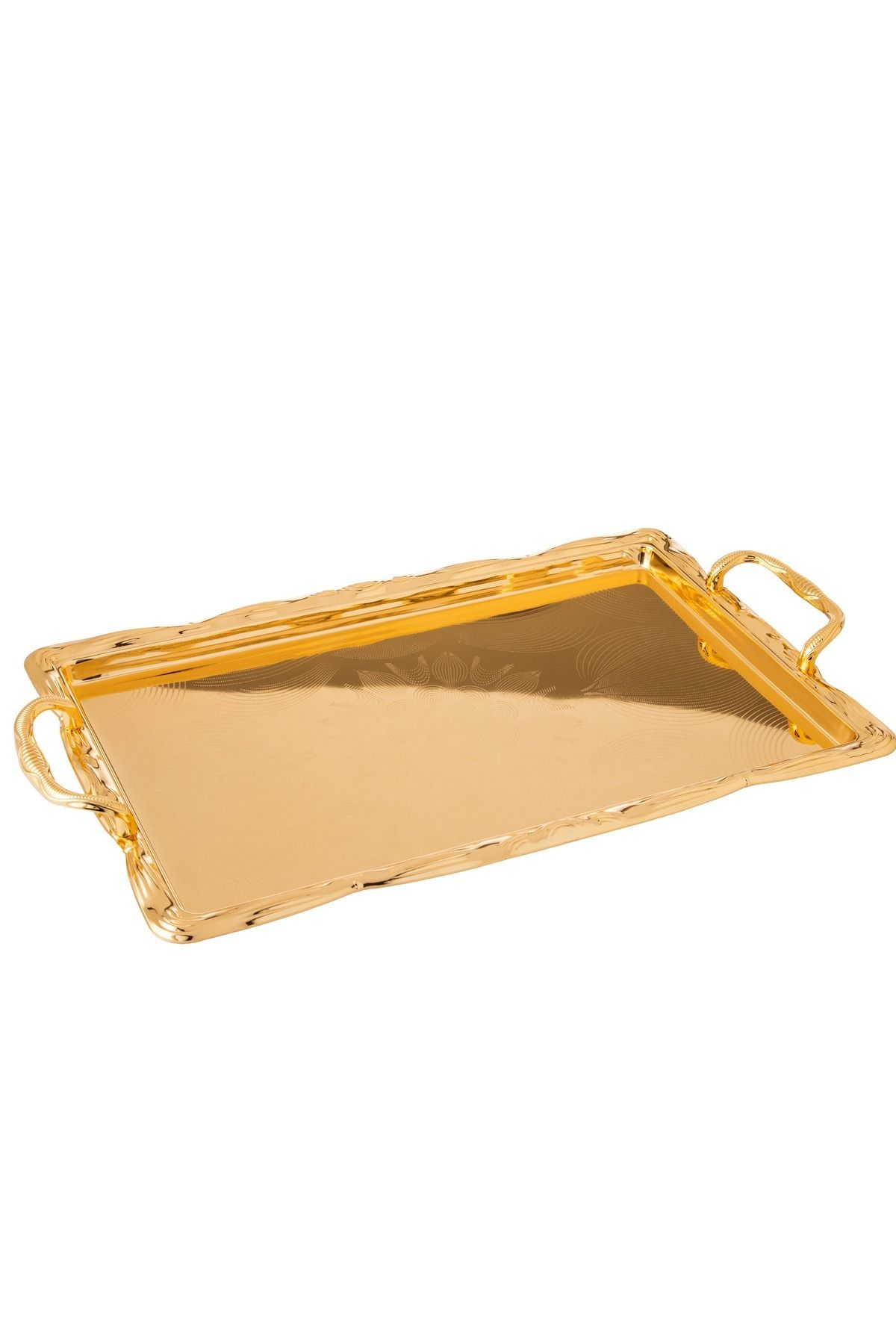 Dania-A set of heavy metal trays in three different sizes with modern designs and engravings 2