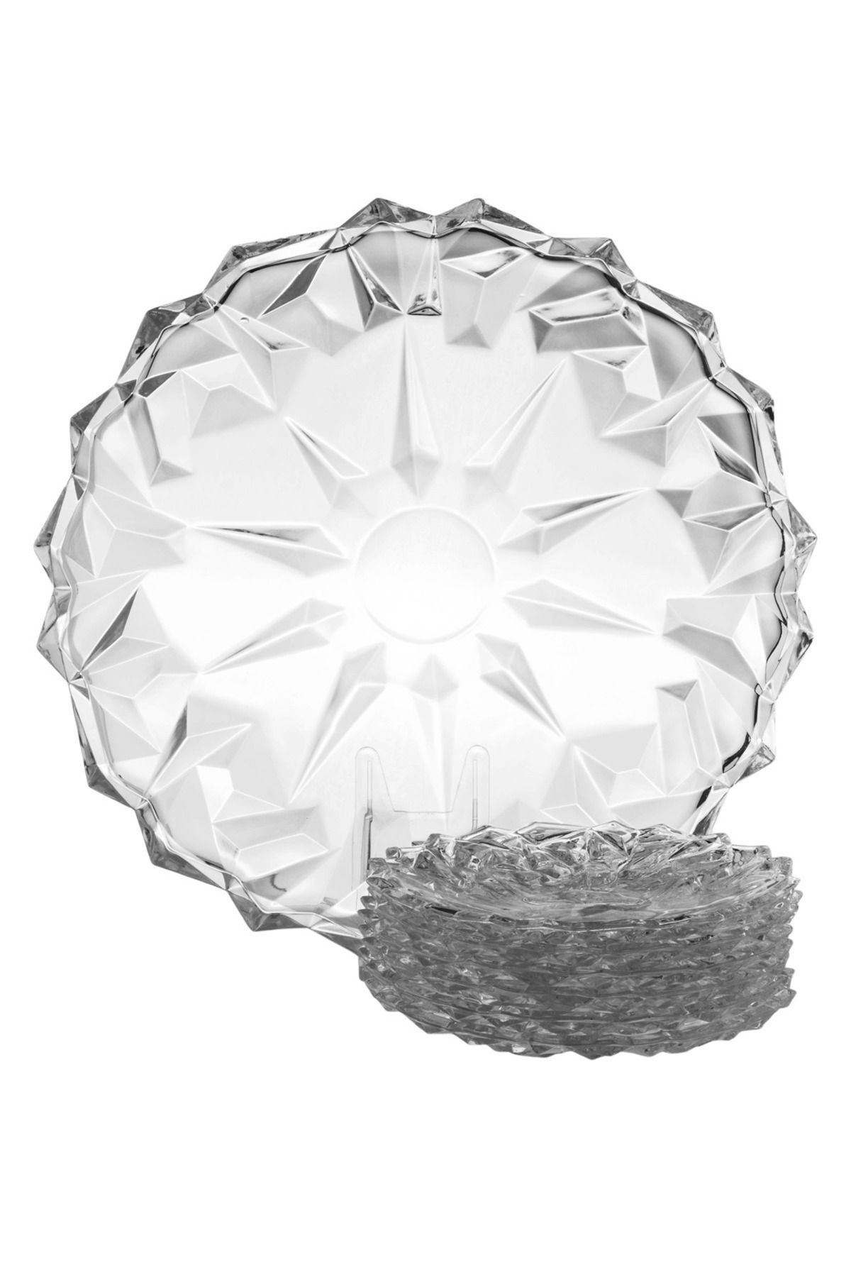 Delisoga-A set of multi-use service plates for desserts fruits consisting of 6 small plates and 1 large plate 1