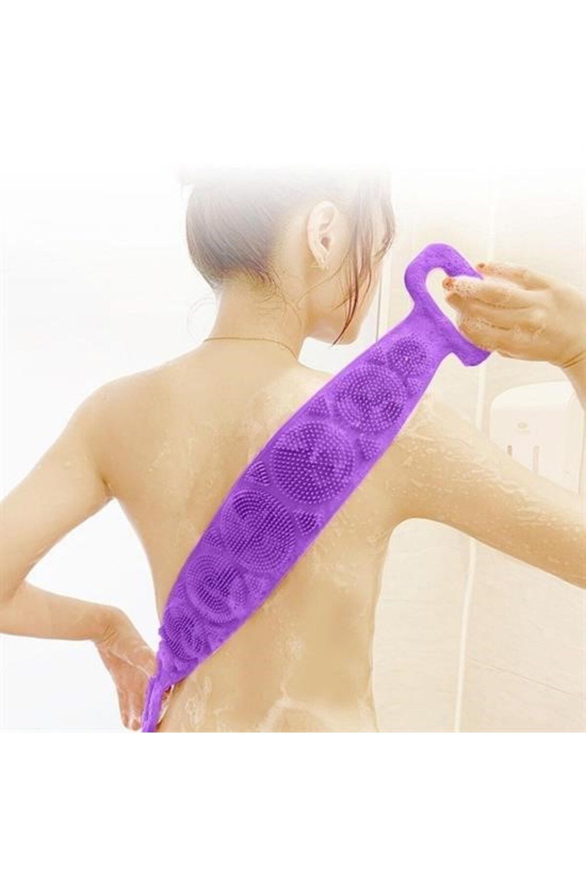 pazarella-Double-Sided Bath Bath Washcloth Silicone Massage Soft Shower Washcloth Long-Lasting Instant Bath Cloth 3