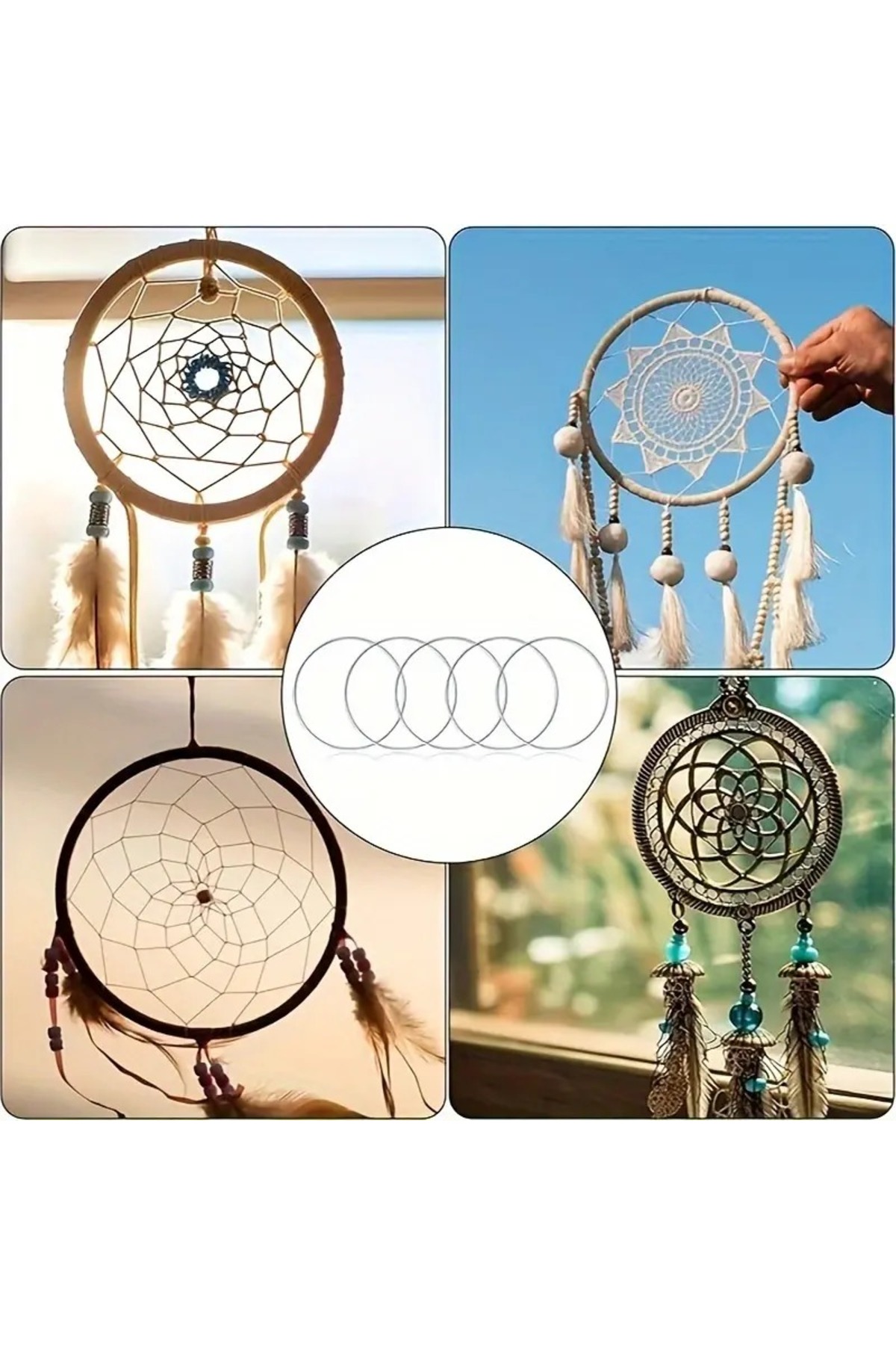 Venon 1 ADET 35 CM METAL SADECE ÇEMBER GALVANİZLİ ÇEMBER TEL KASNAK KAPI SÜSÜ DUVAR SÜSÜ DÜŞ KABANI fotoğrafı 3 (önizleme)