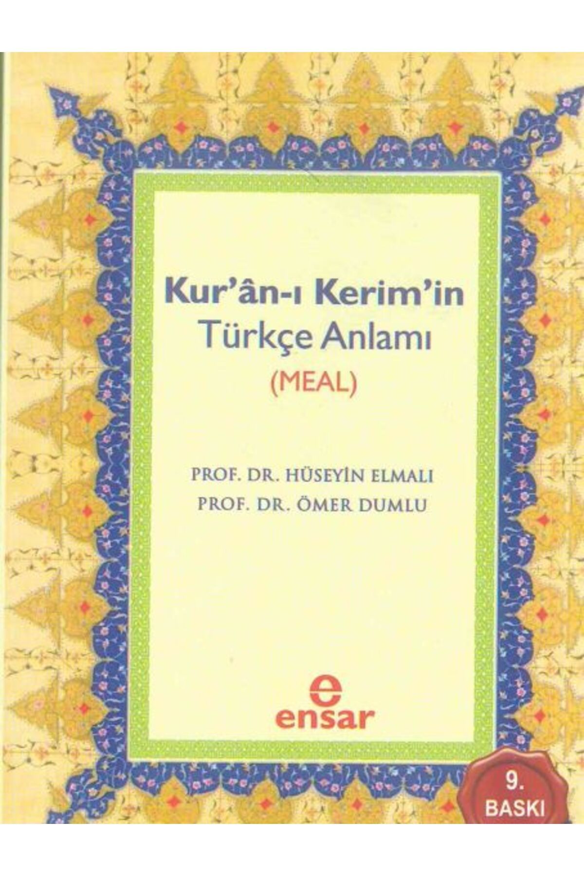Ensar Neşriyat Kur'an-ı Kerim'in Türkçe Anlamı Meal (Cep Boy)