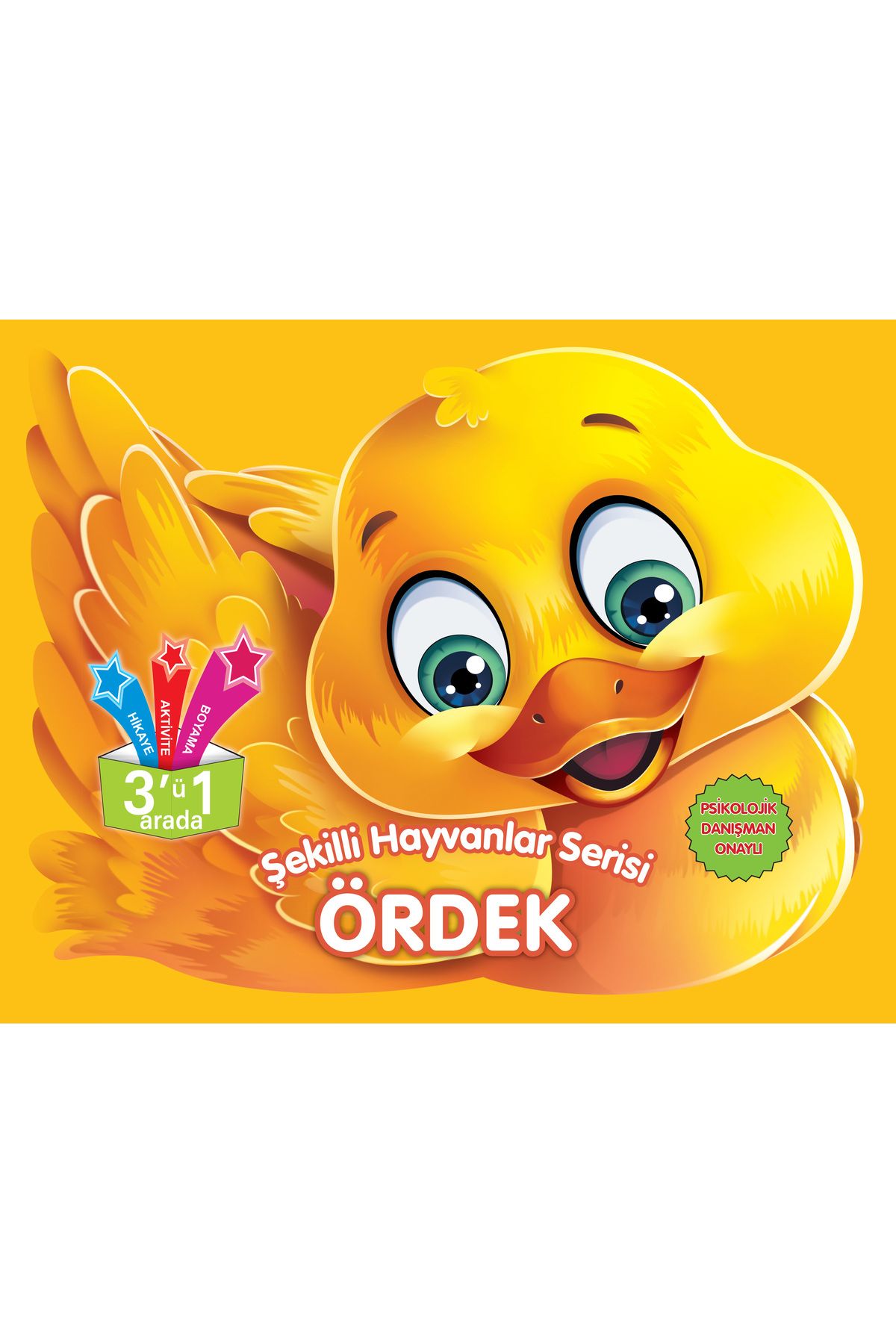 Karma Kitaplar Şekilli Hayvanlar Serisi - Ördek kitap(Korunakli Posetle)