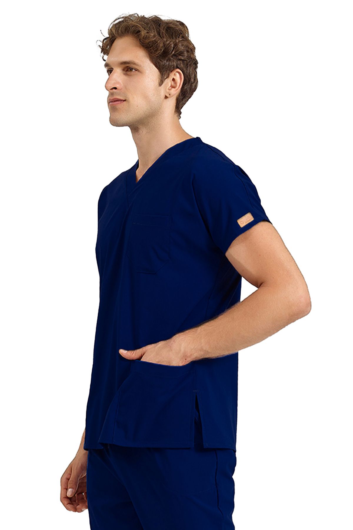 Brl Üniforma-Unisex Surgical Jersey - Single Top Lycra, Parliament Blue |   Brl Scruble 4