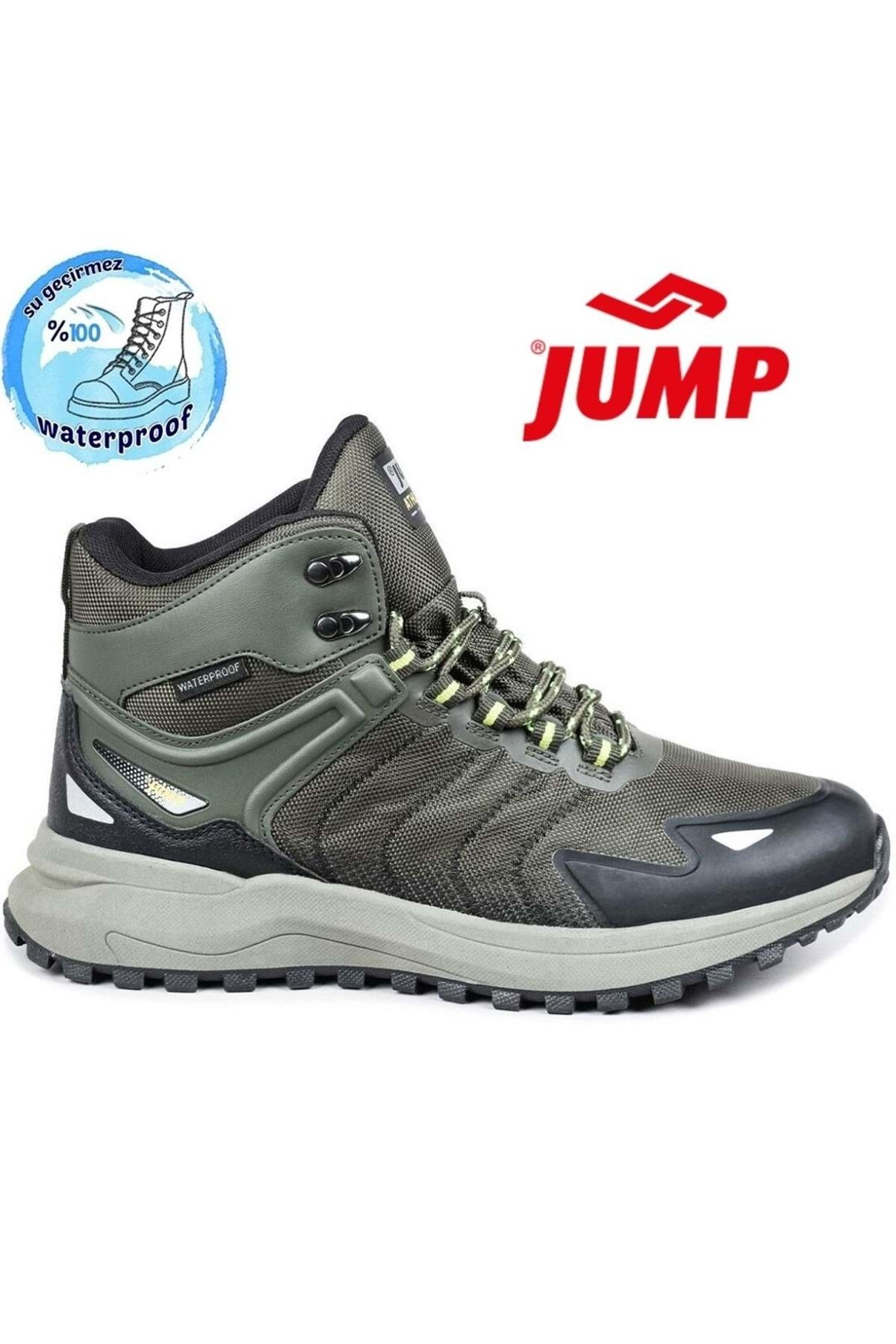 Kocamanlar Ayakkabı Jump 28680 WaterProof Kaymaz Taban Ortopedik Unisex Bot HAKİ