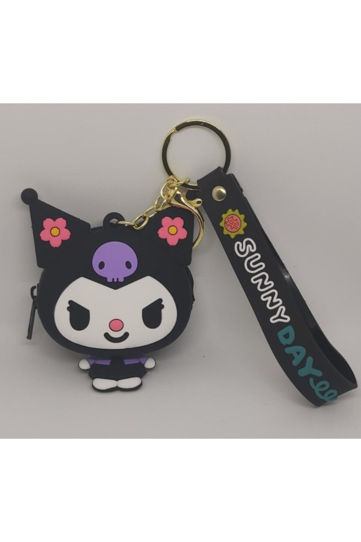 FuryaTedarik-Kuromi̇ Silicone Wallet Keychain Kuromi Car Ornament 1