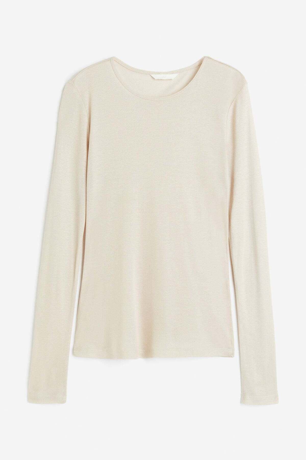 H&M-Long-sleeved lyocell top 1