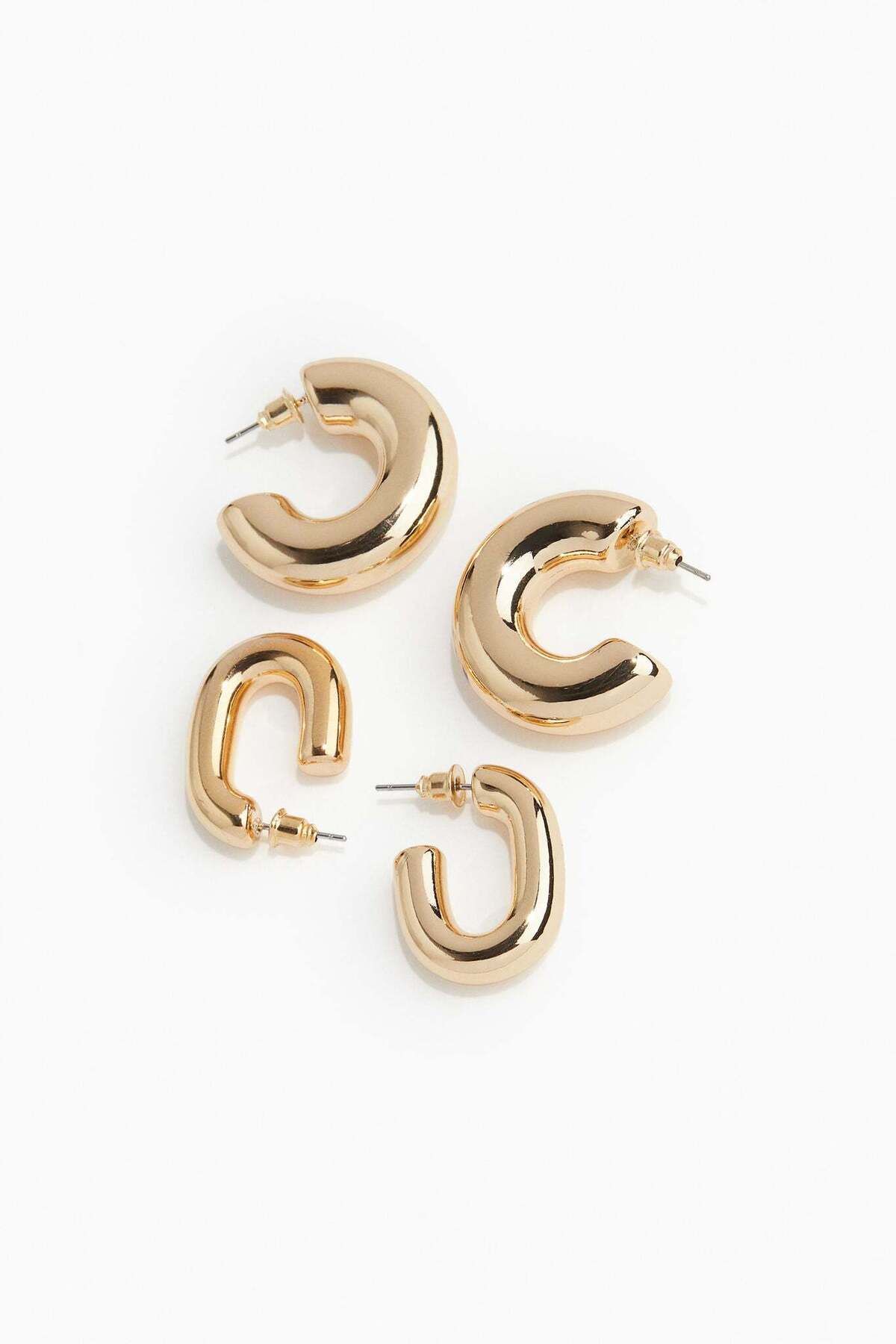 H&M-2 pairs hoop earrings 3