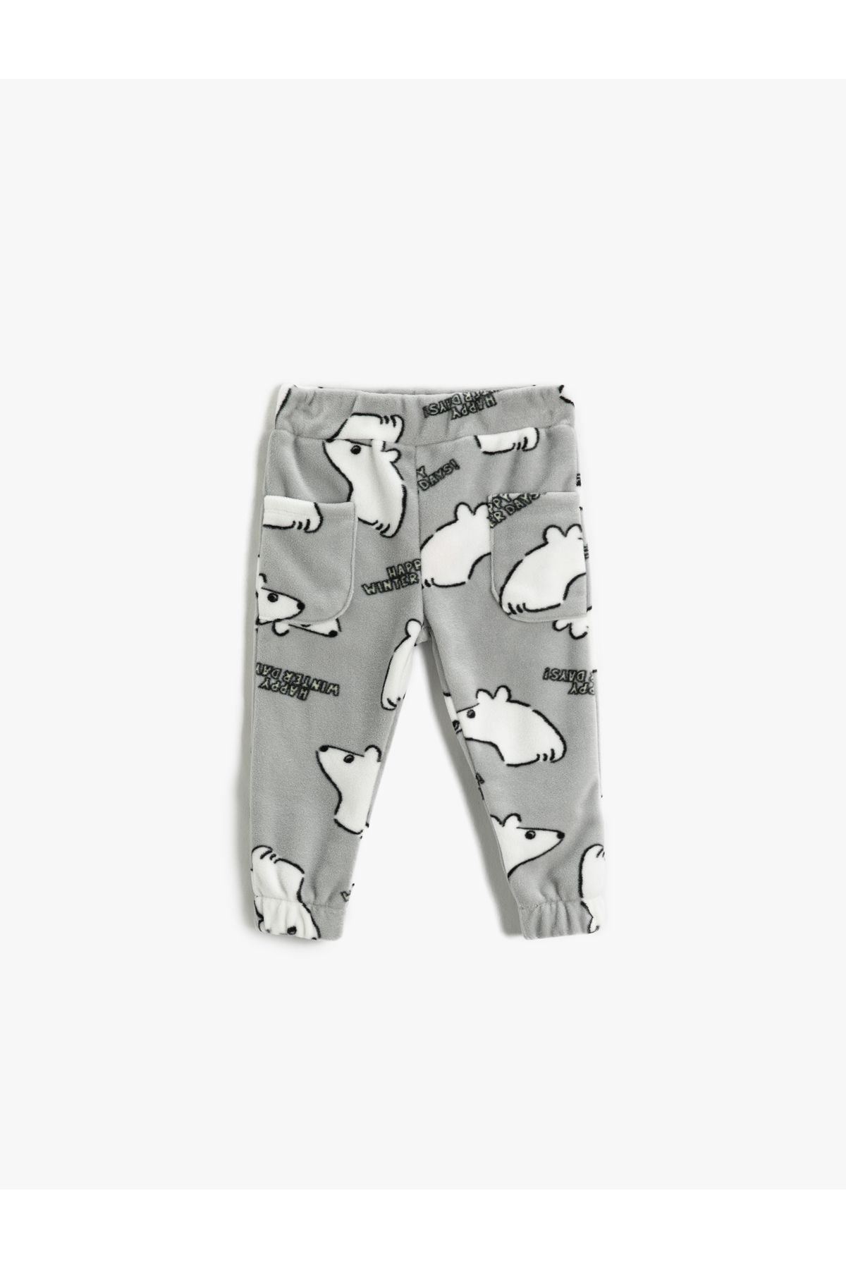 Koton-Polar Jogger Sweatpants with Pocket Detail and Elastic Waist 1