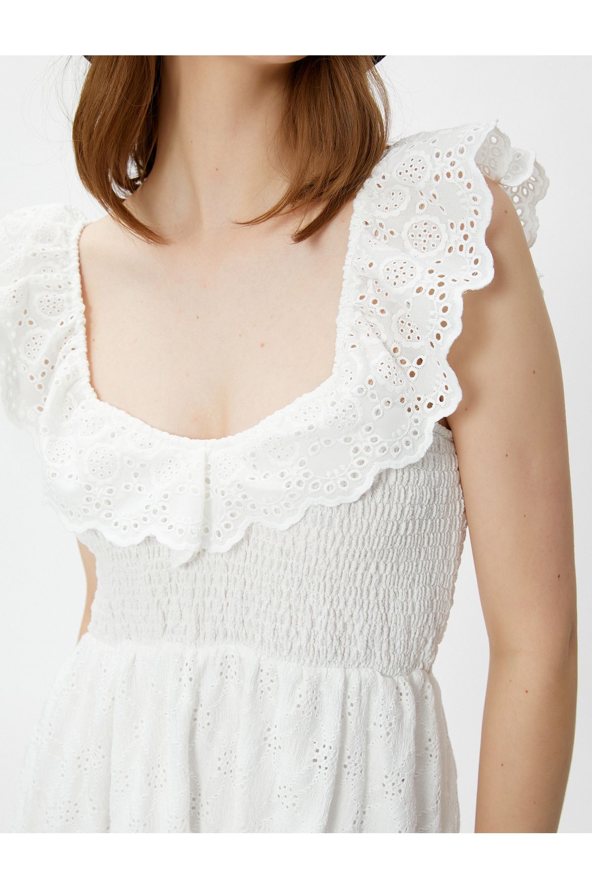 Koton-Short Scallop Dress with Straps Gipelli 5