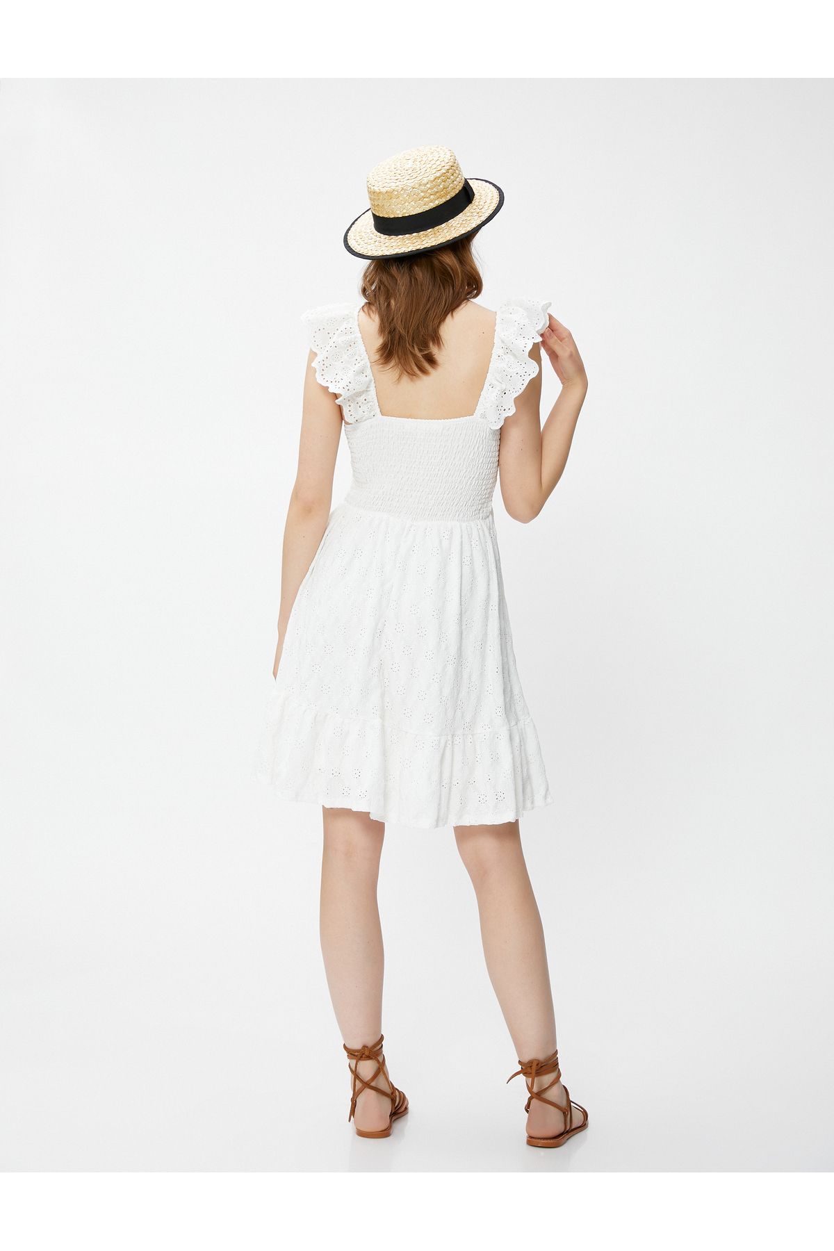 Koton-Short Scallop Dress with Straps Gipelli 4