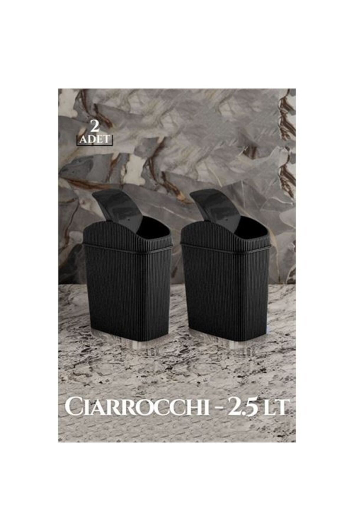 Takaz Global 2.5 Litre Çöp Kovası Ciarrocchi Design 2 li SET