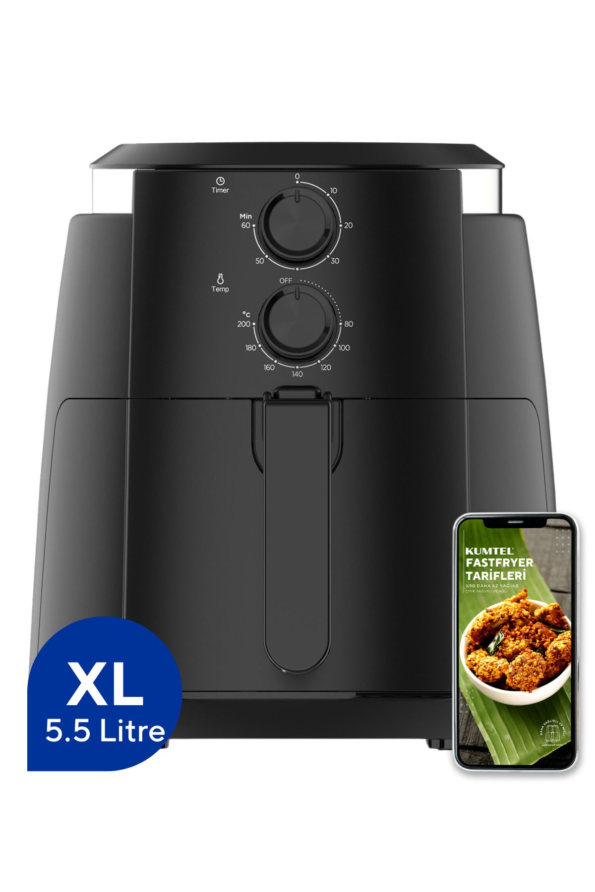 KUMTEL Fastfryer XL ( Yağsız Fritöz Airfryer ) HAF-01