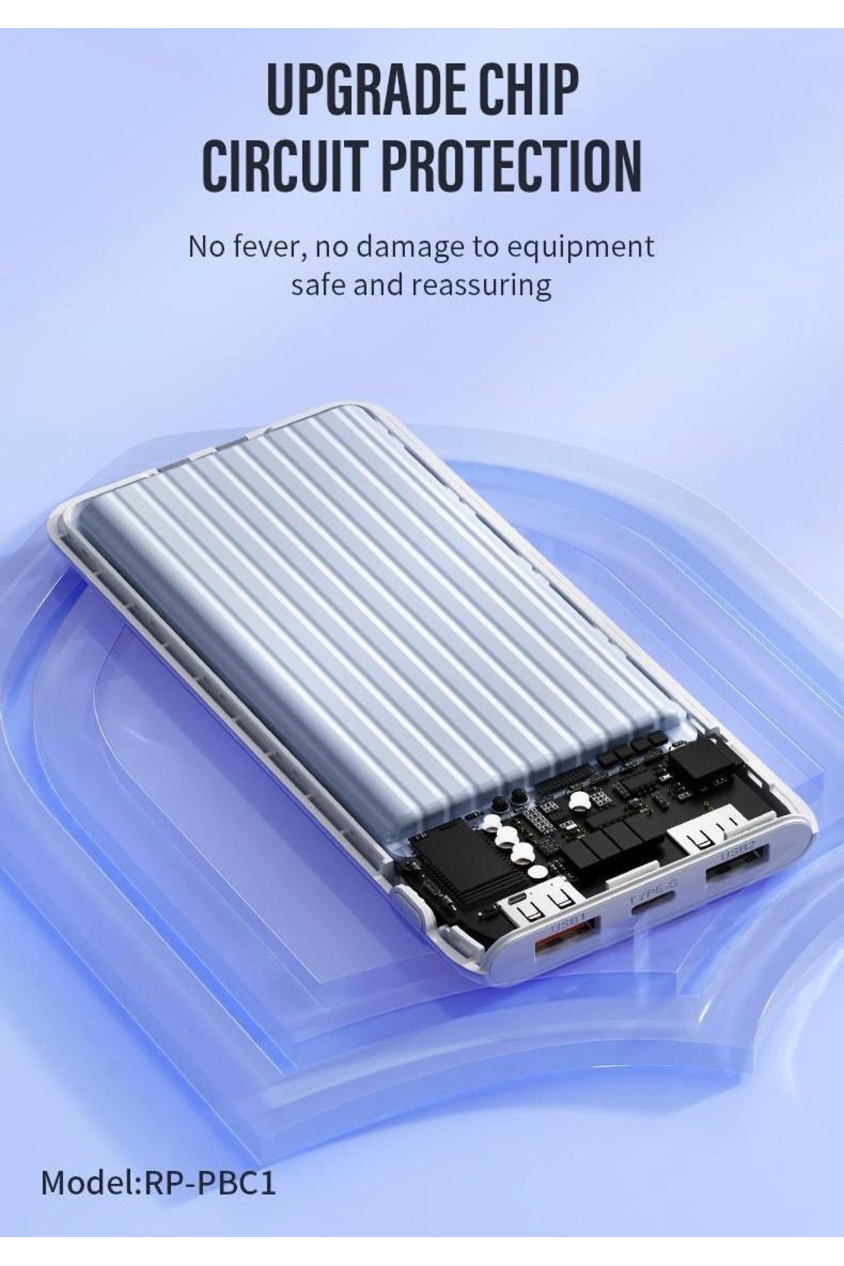 MEKTEK 10.000 mAh 22.5W Hızlı Powerbank Ekranlı,kendiliğinden Kablolu Üst Kalite - görsel 5