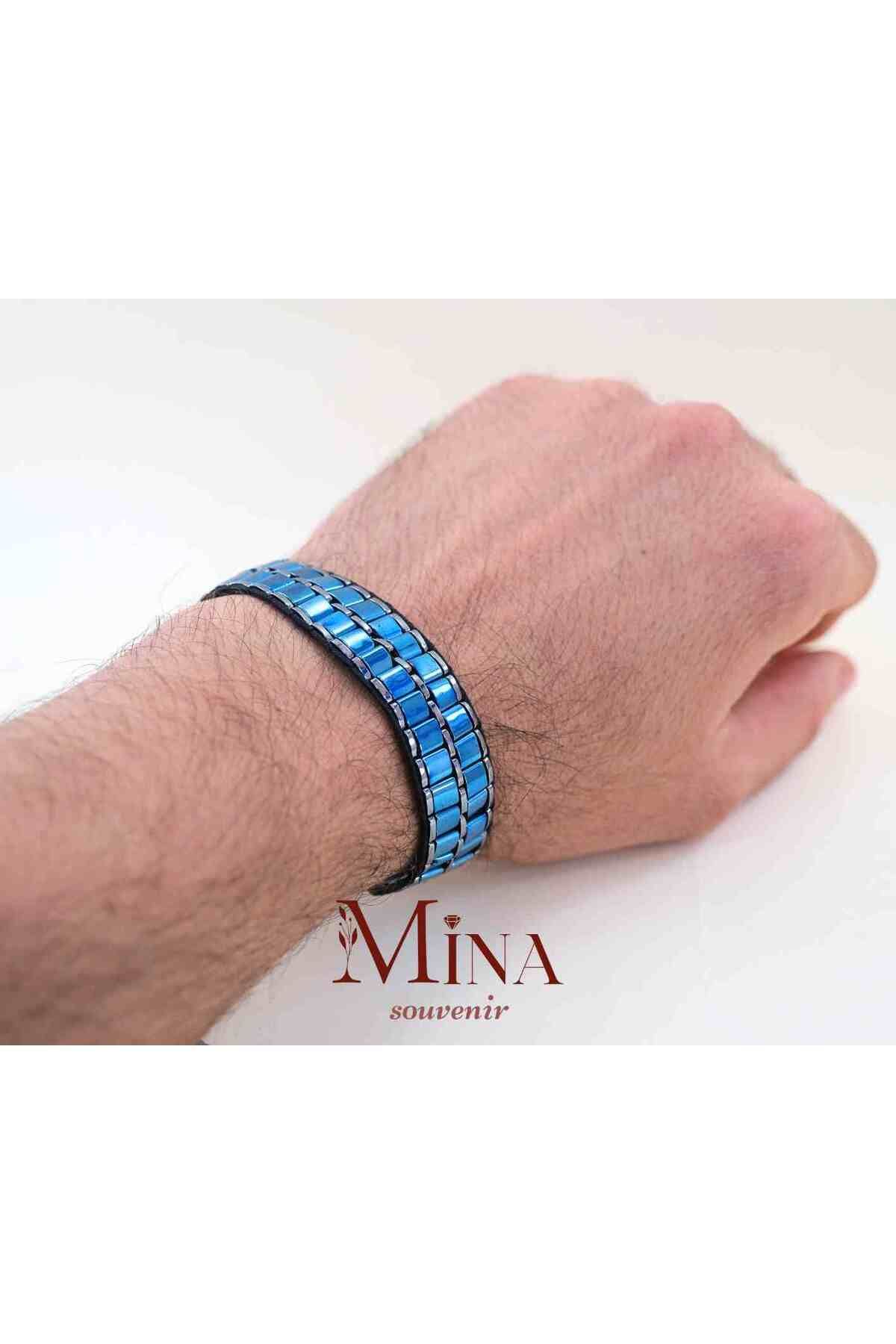 Mina Souvenir-Hemathite Adjustable Natural Stone Handwork Knitting Model Bracelets 4