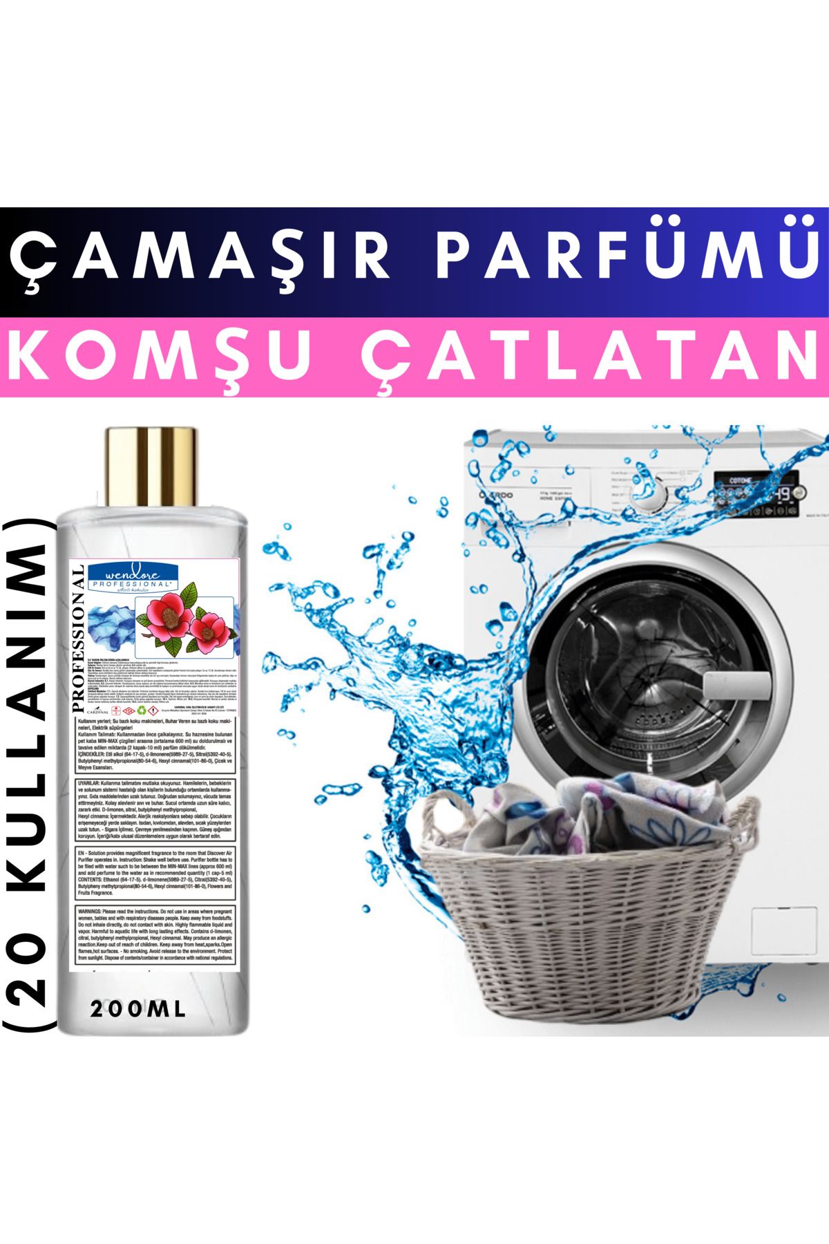 wendore sihirli kokular ÇAMAŞIR PARFÜMÜ KOMŞU ÇATLATAN 200ML