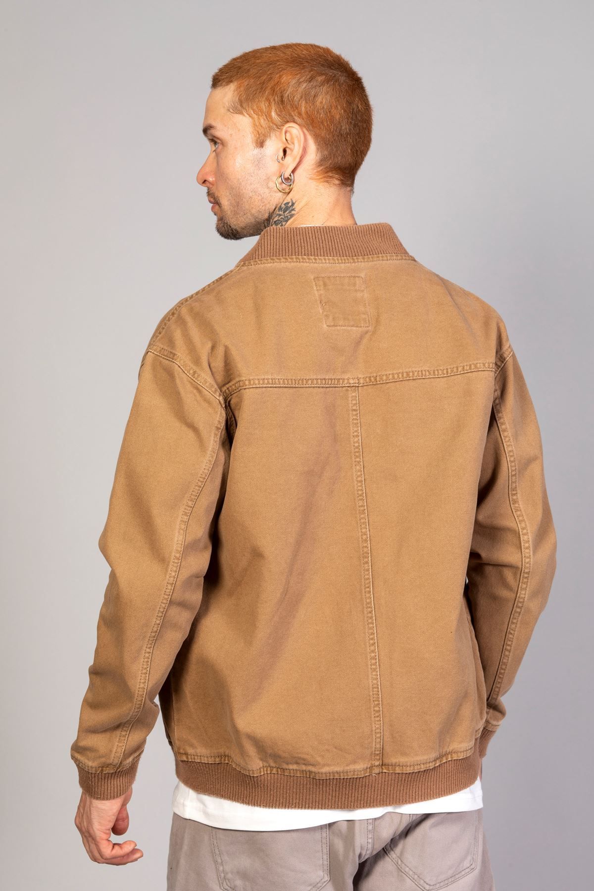 کت چند رنگ مردانه ژاکت شلوار جین دوچرخه سواری بیش از حد قهوه زیپ LTC Jeans