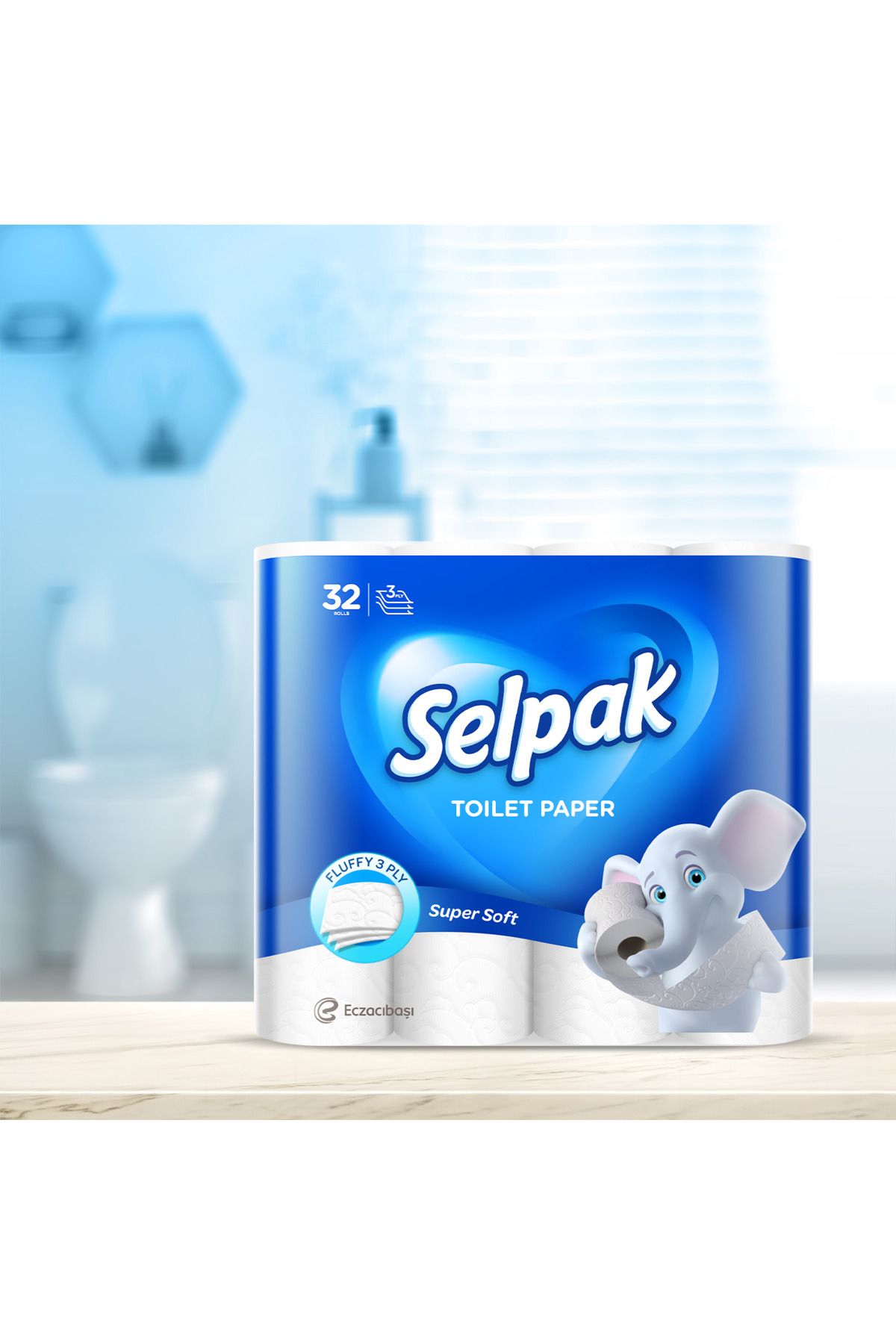 Selpak-Toilettenpapier 3-lagig, 4480 Blatt Klopapier 100% Reine Zellulose, Extra Weich, 96 (3X32 ROLLEN) 5