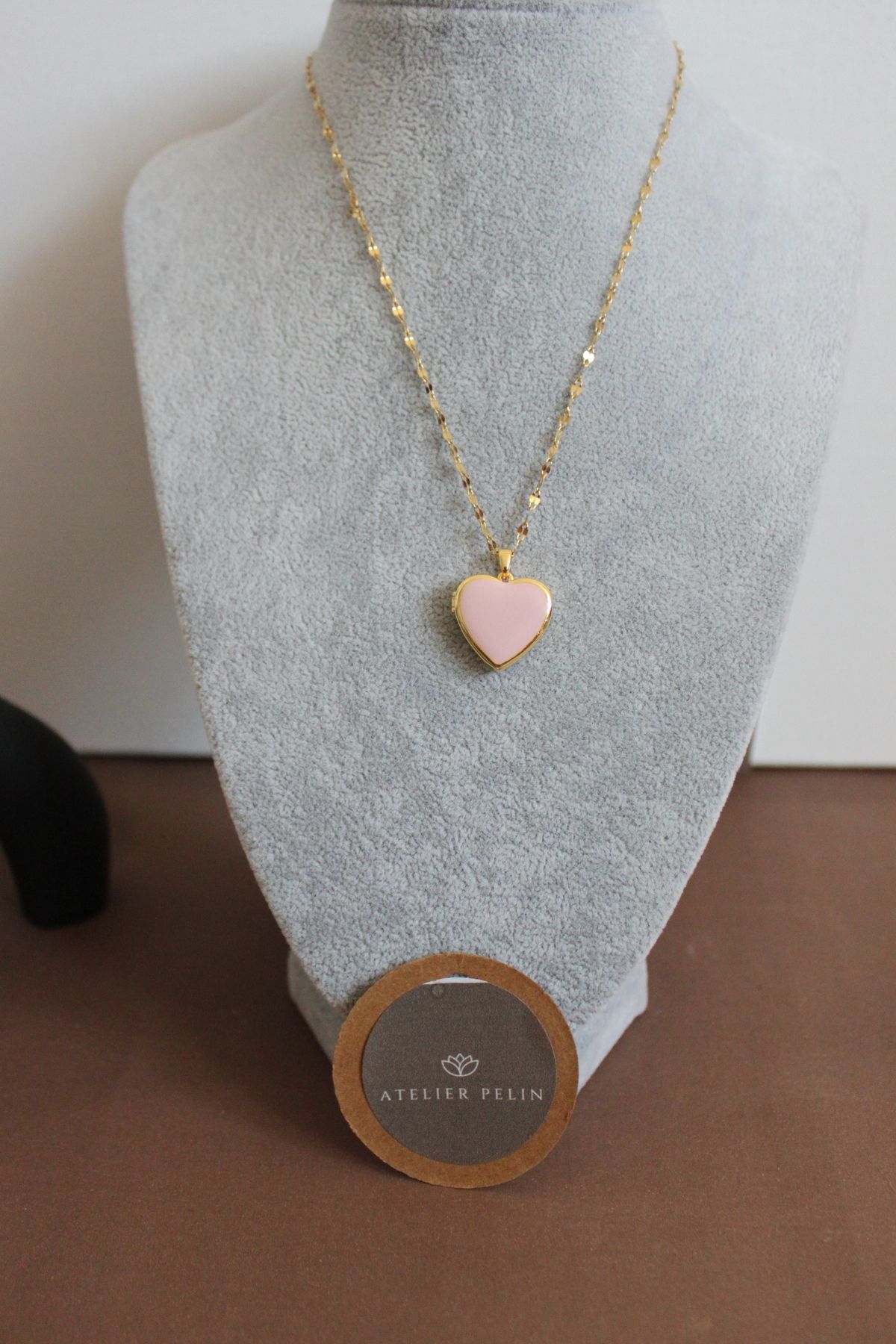 Atelier Pelin-Steel Chain Pop up Heart Model Necklace 6