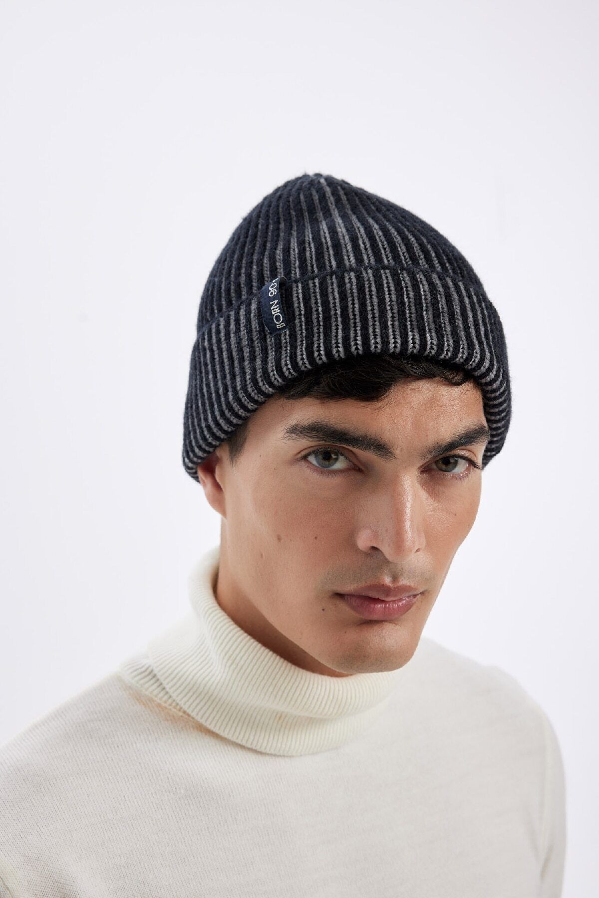 DeFacto-Men's Corded Knitted Beret - C7134Ax24Wn 1