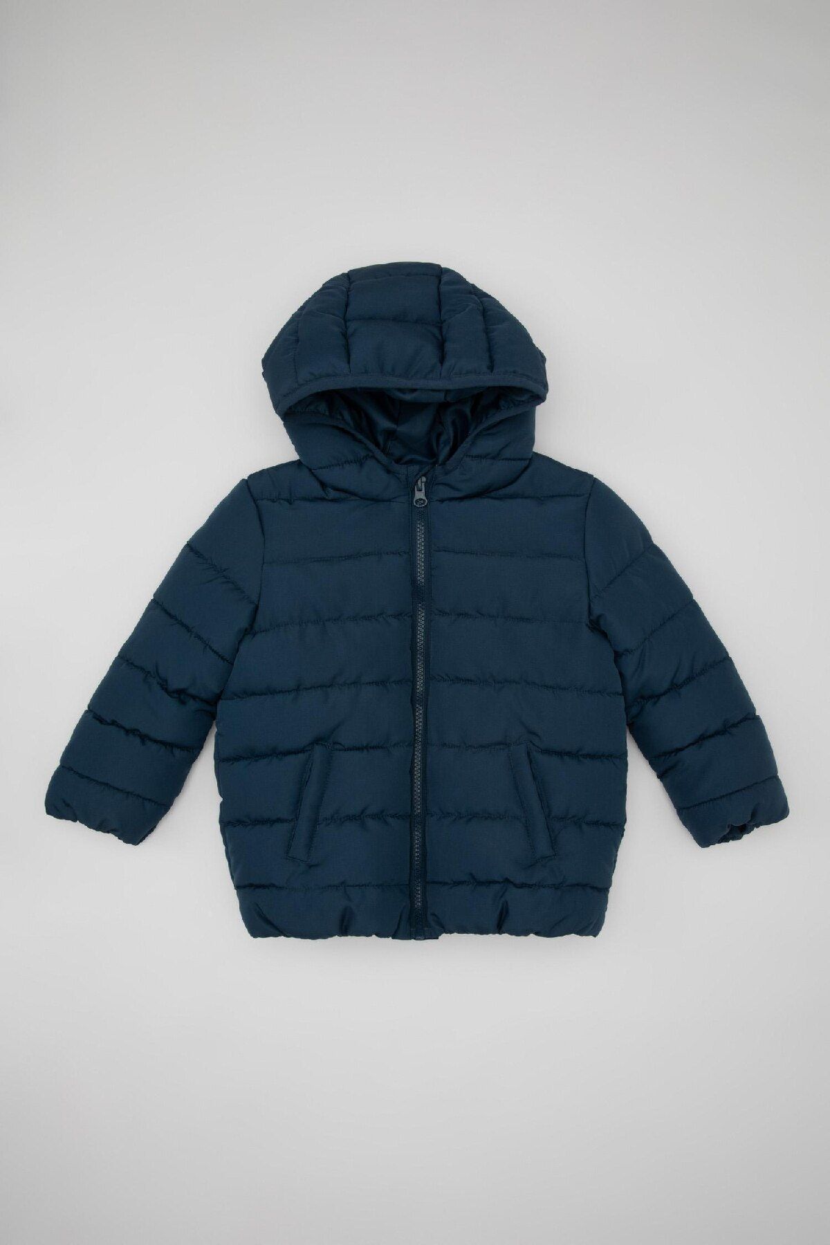 DeFacto-Baby Boy Puffer Jacket - Water Repellent, Hooded and Zippered A2859A524Au 6