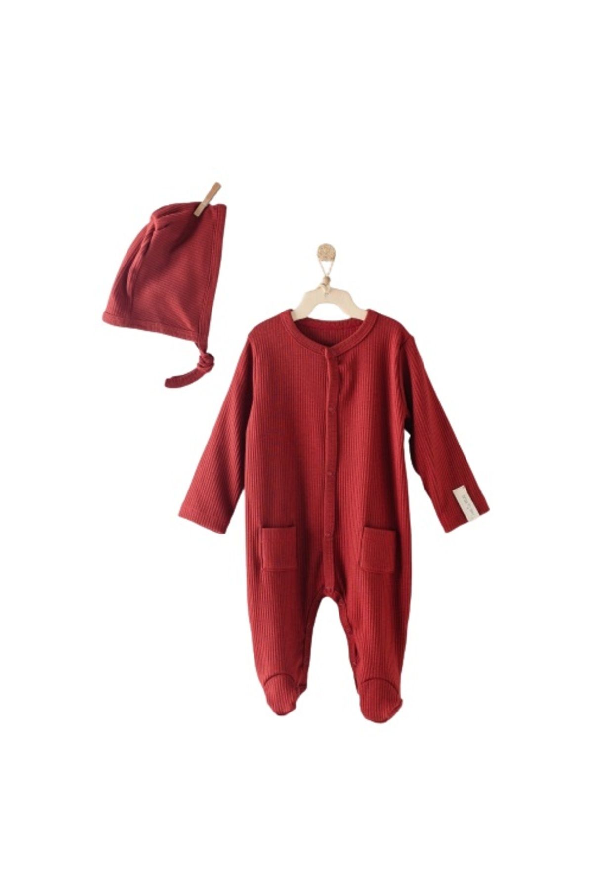 andywawa AC23651 Modal Bebe Tulum Takım Burgundy