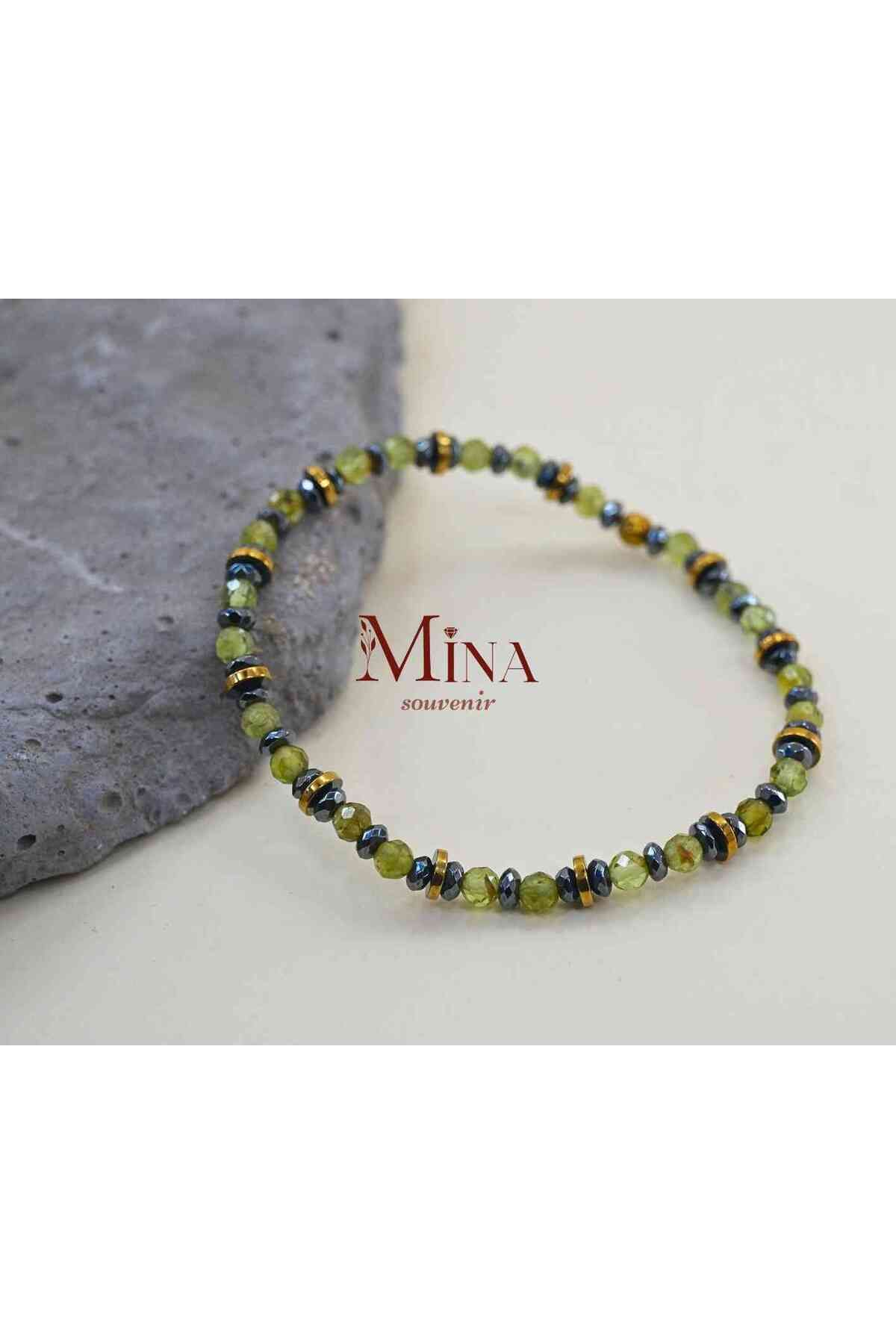 Mina Souvenir-Minimal Bracelets with Hematit with Mixed Natural Stones 5