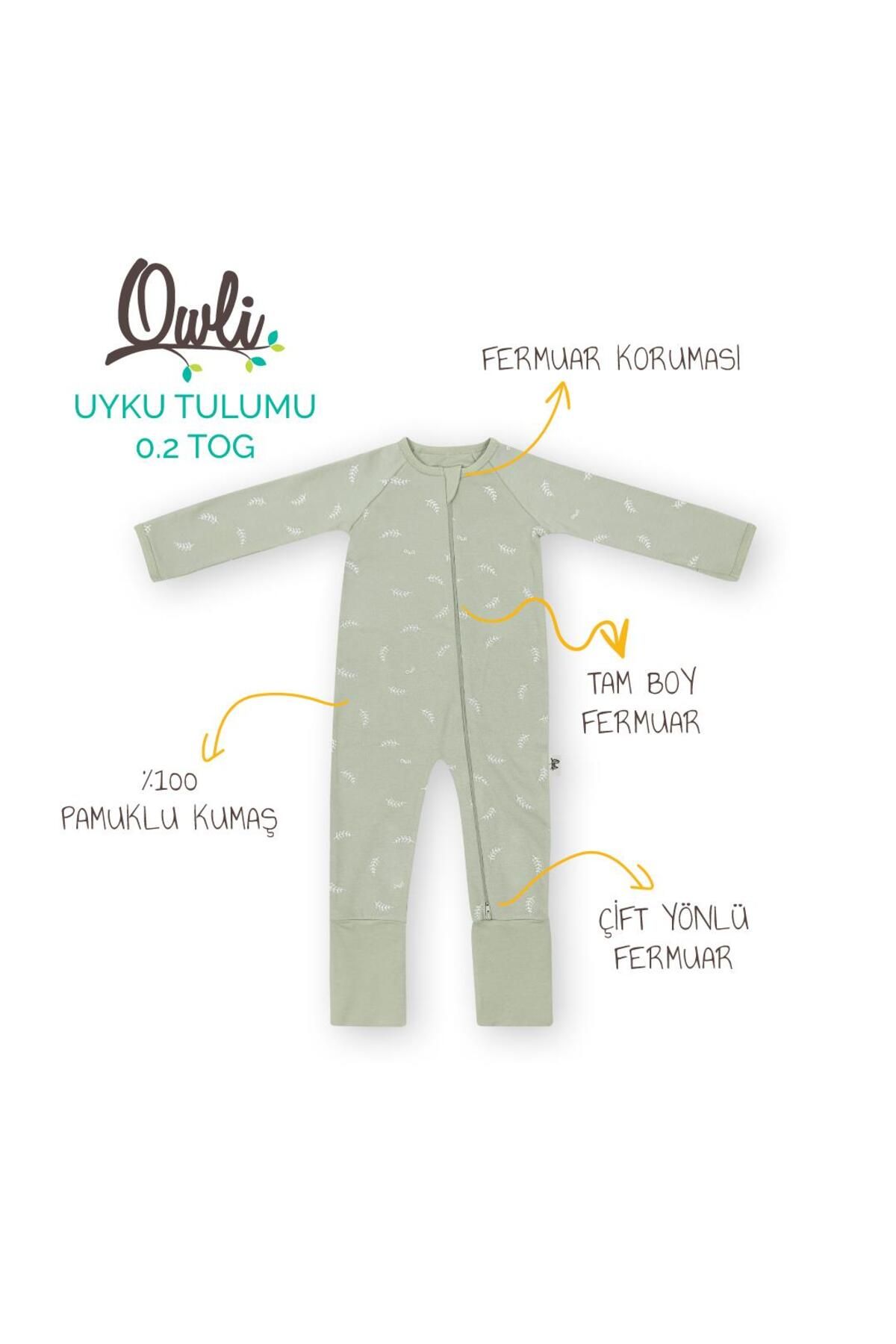 Owli-Sleeping Bag 0.2 Tog Leaves 2