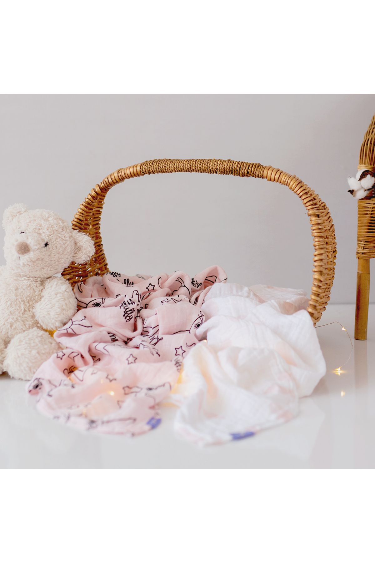 Milk & Moo-Milk&moo Set Of 2 Chancin Baby Muslin Swaddle Blanket, 100% Cotton, Ultra Soft 7