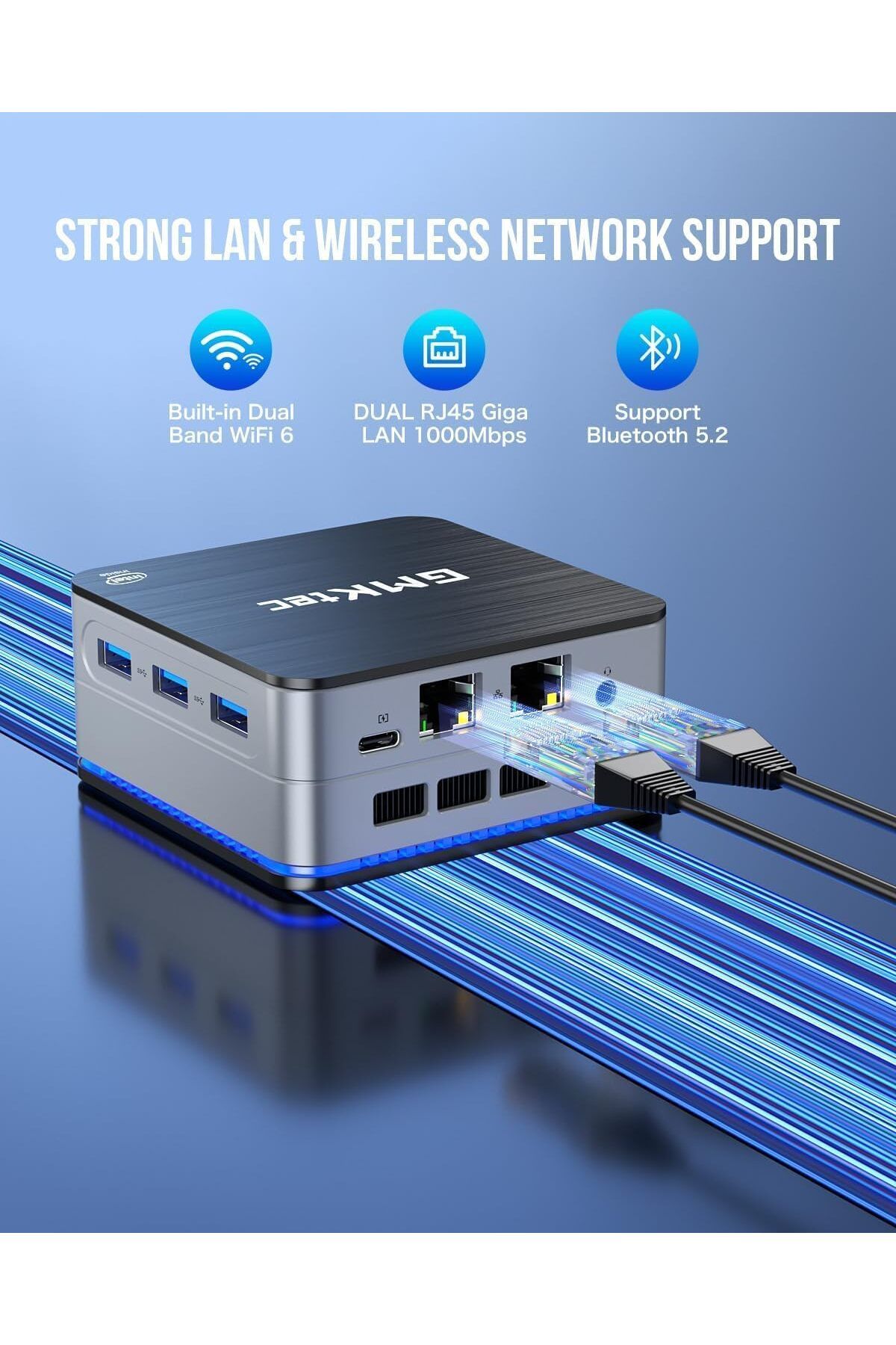 GMKtec-NucBox G2 Desktop Ultracompact Mini PC Windows 11 Pro Intel 12th Alder Lake N100 12GB DDR5 512GB SSD 4