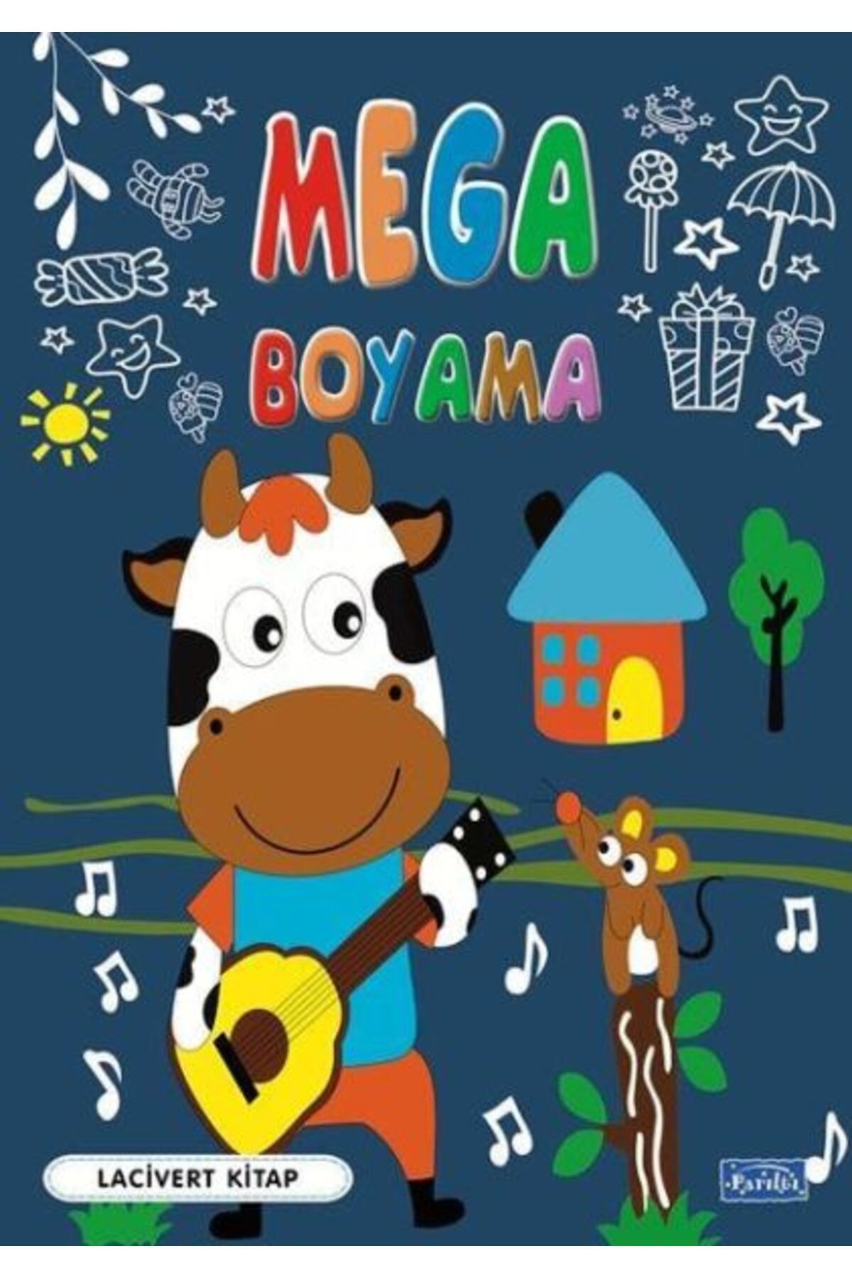 Parıltı Yayınları Mega Boyama Lacivert Kitap