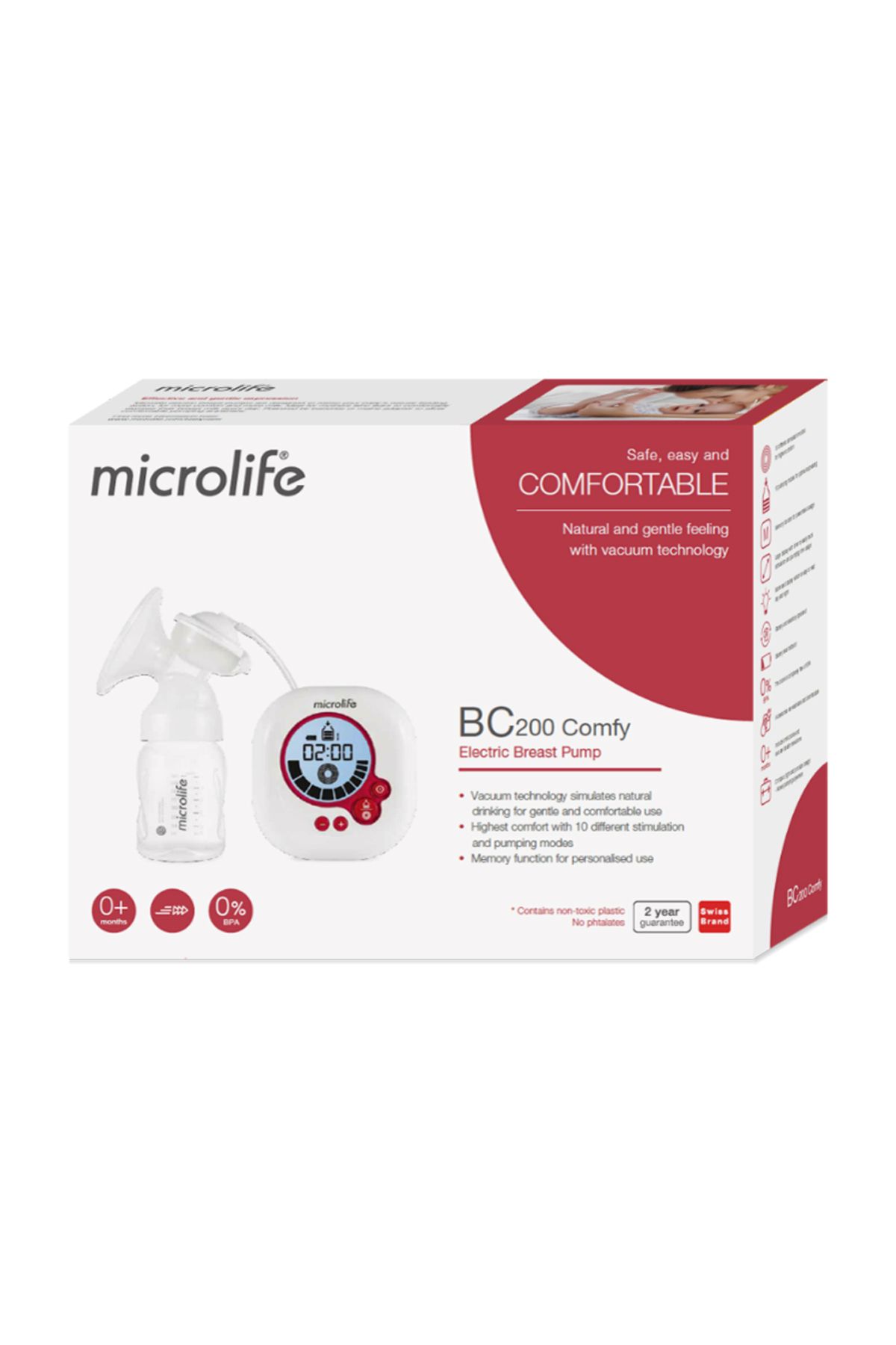 Microlife-BC 200 Comfy Electric Breast Pump, Transparent 1