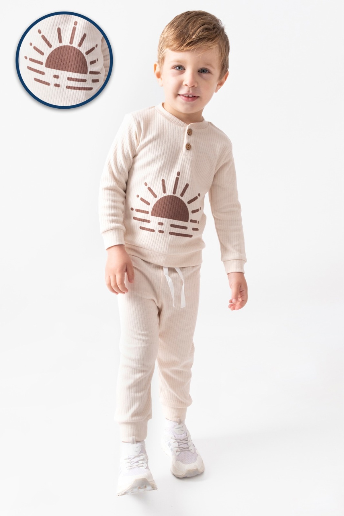 nevrankids Güneş Desen Bebek Ve Çocuk  Lux 2'Li Takım fotoğrafı 5 (önizleme)