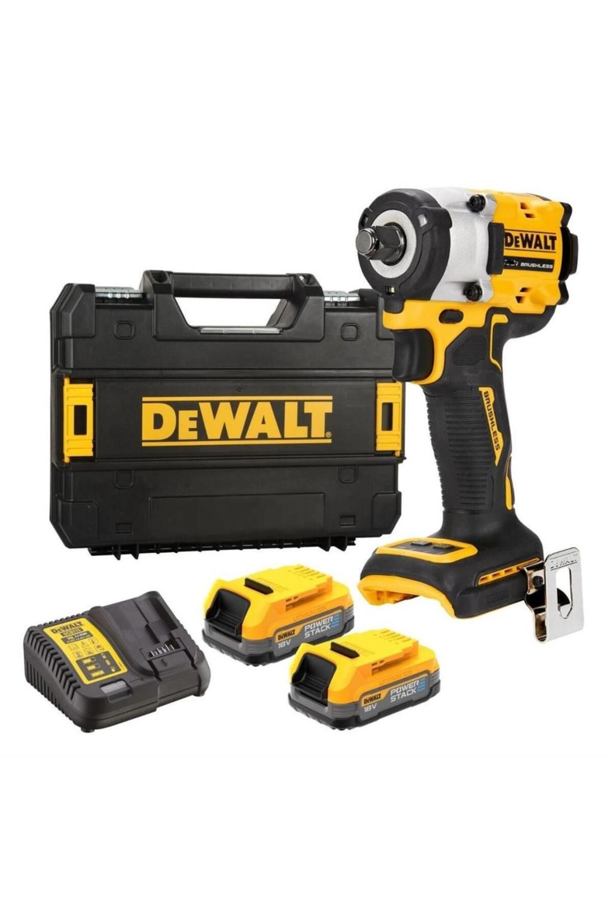 Dewalt DCF921E2T 18V 1.7AH Li-ion Power Stack Kömürsüz Çift Akülü Somun Sıkma