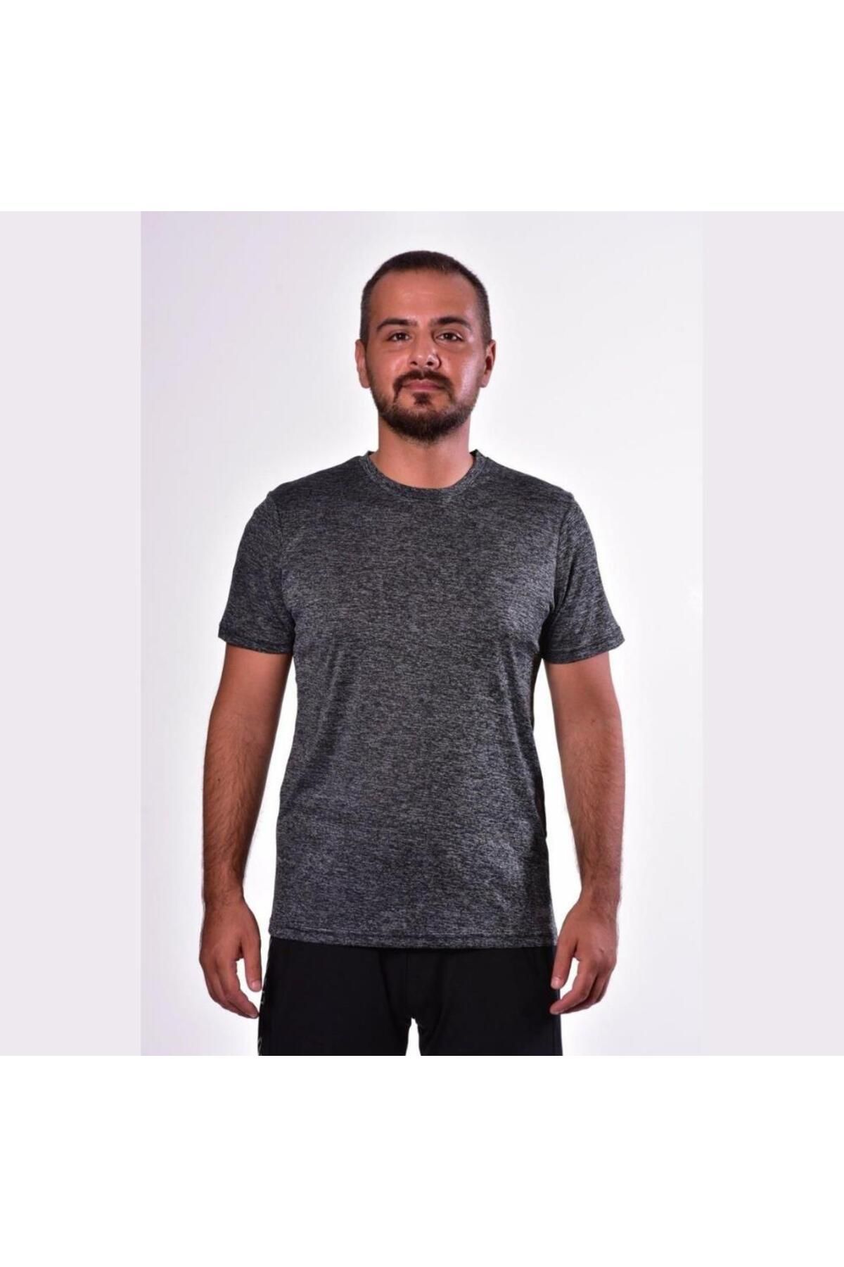 Lotto-W1105 Model Men's Grey Plain T-Shirt 1