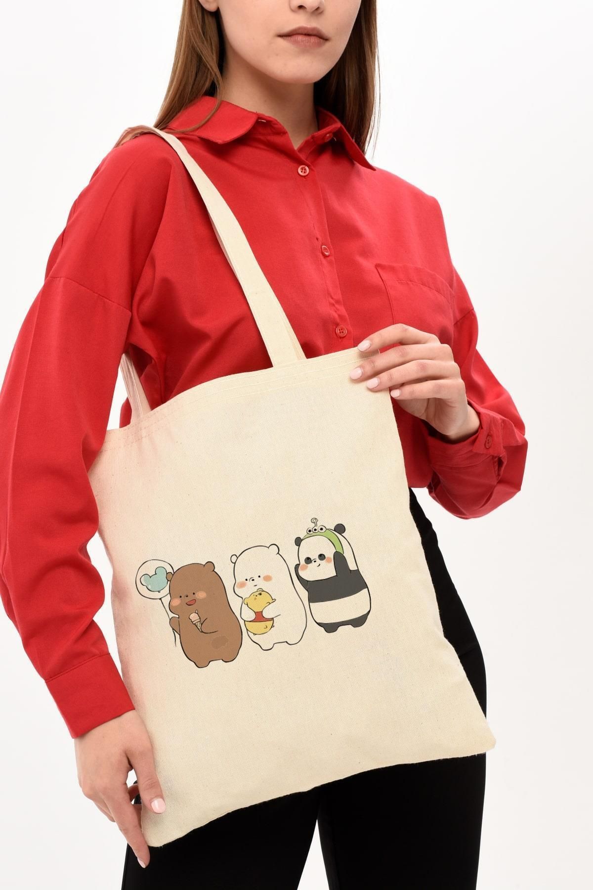 Çınar Bez Çanta-3 Close Friendly Printed Cloth Bag 2