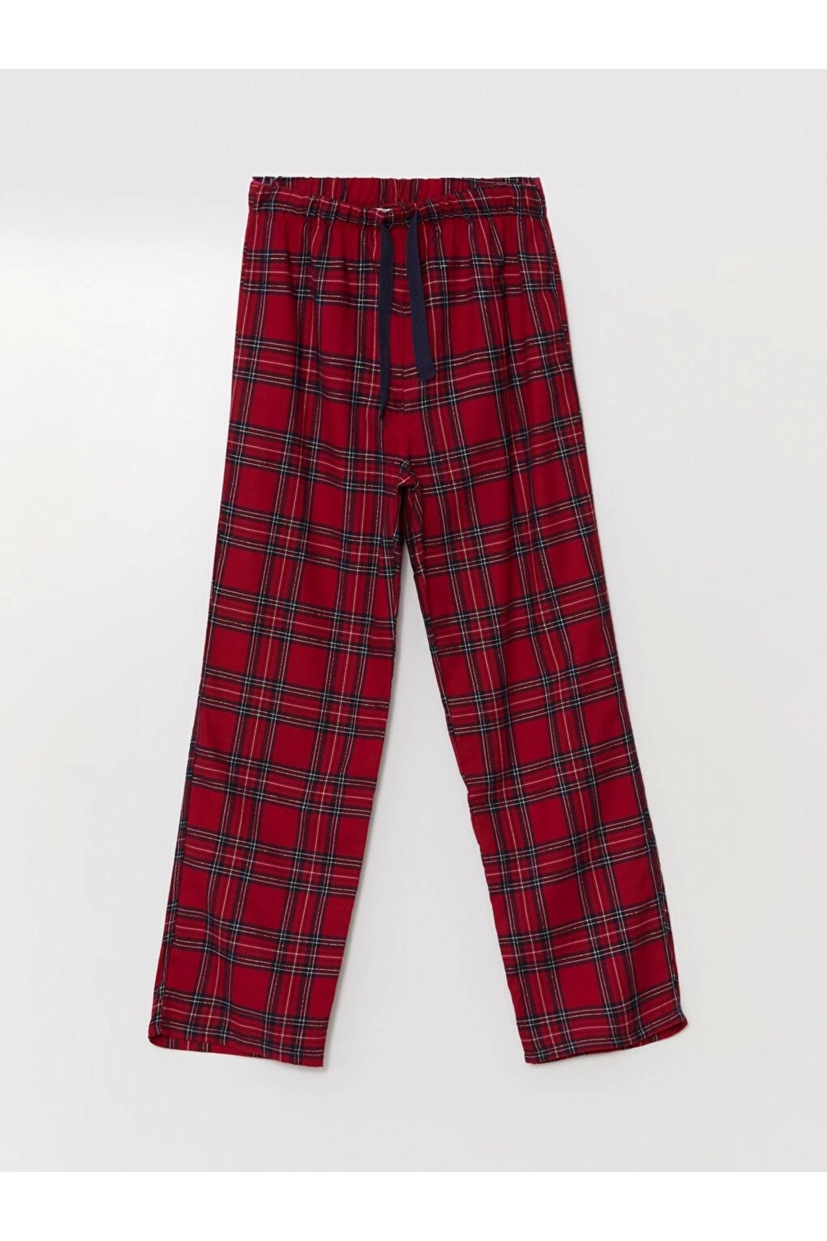 LC Waikiki-Lcw Dream Red Shirt Collar Plaid Women's Pajamas Set 8