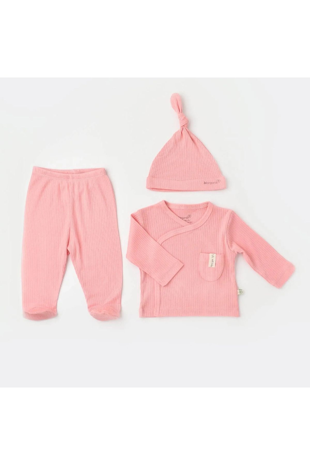 Bibaby Biorganic Soft Modal 3'Lü Zıbın Set 73293 Pembe