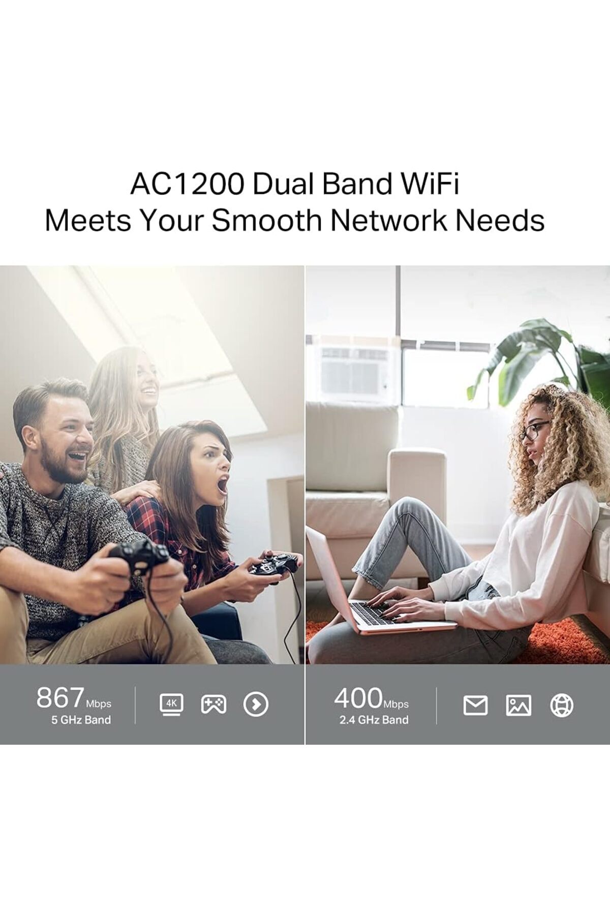 TP-LINK-راوتر TP-Link AC1200 ثنائي النطاق Gigabit Wi-Fi، سرعة Wi-Fi تصل إلى 1200 ميجابت في الثانية، 4 منافذ LAN بسرعة جيجابت في الثانية، متقدم 4